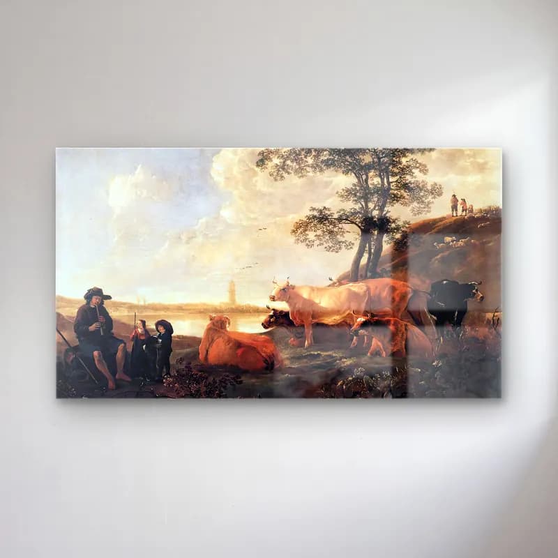 Aelbert Cuyp – Landscape near Rhenen cam tablo — Aelbert Cuyp – Landscape near Rhenen — yağlı boya i̇nek
