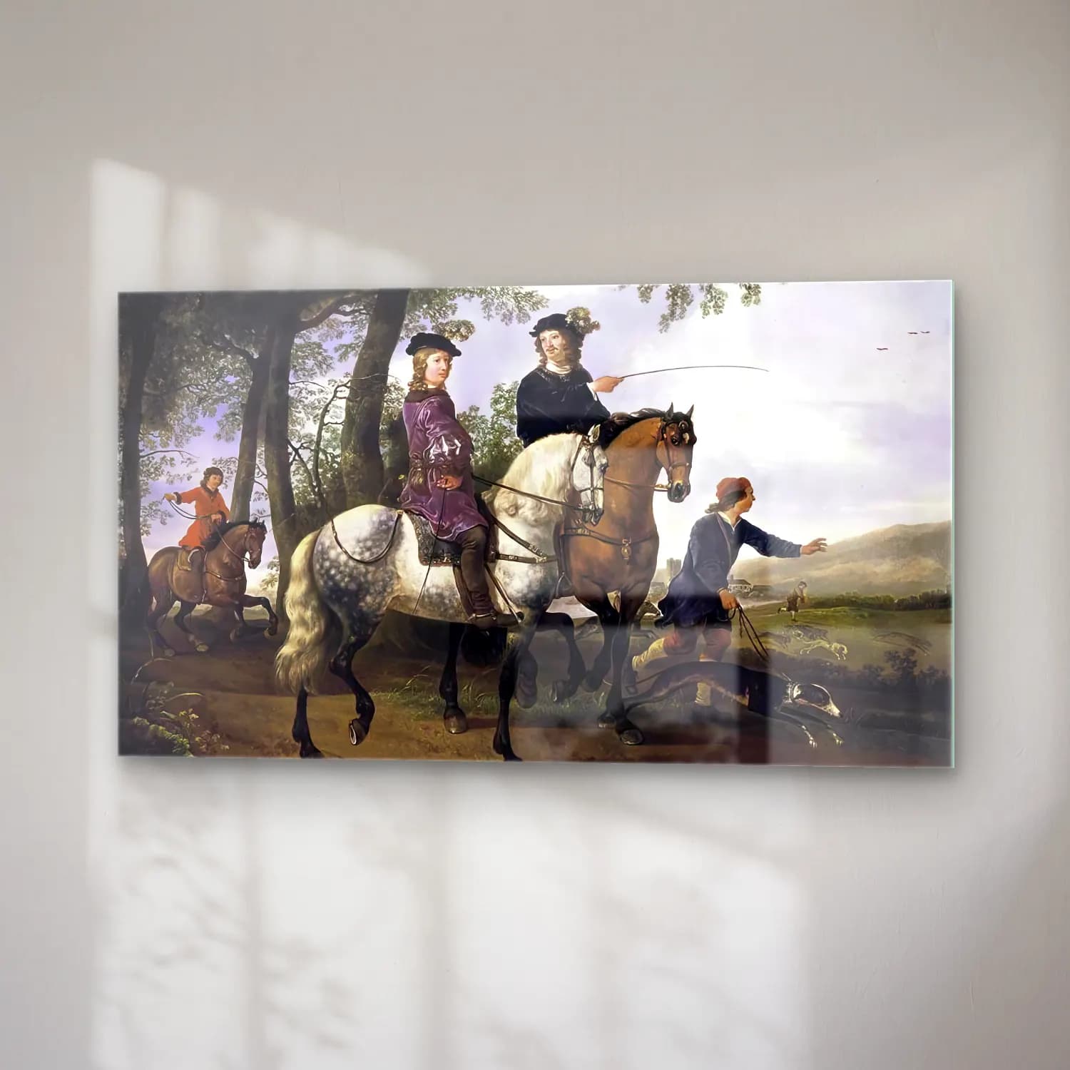 Aelbert Cuyp – Landscape with a Hunt cam tablo — sağ açıdan görünüm
