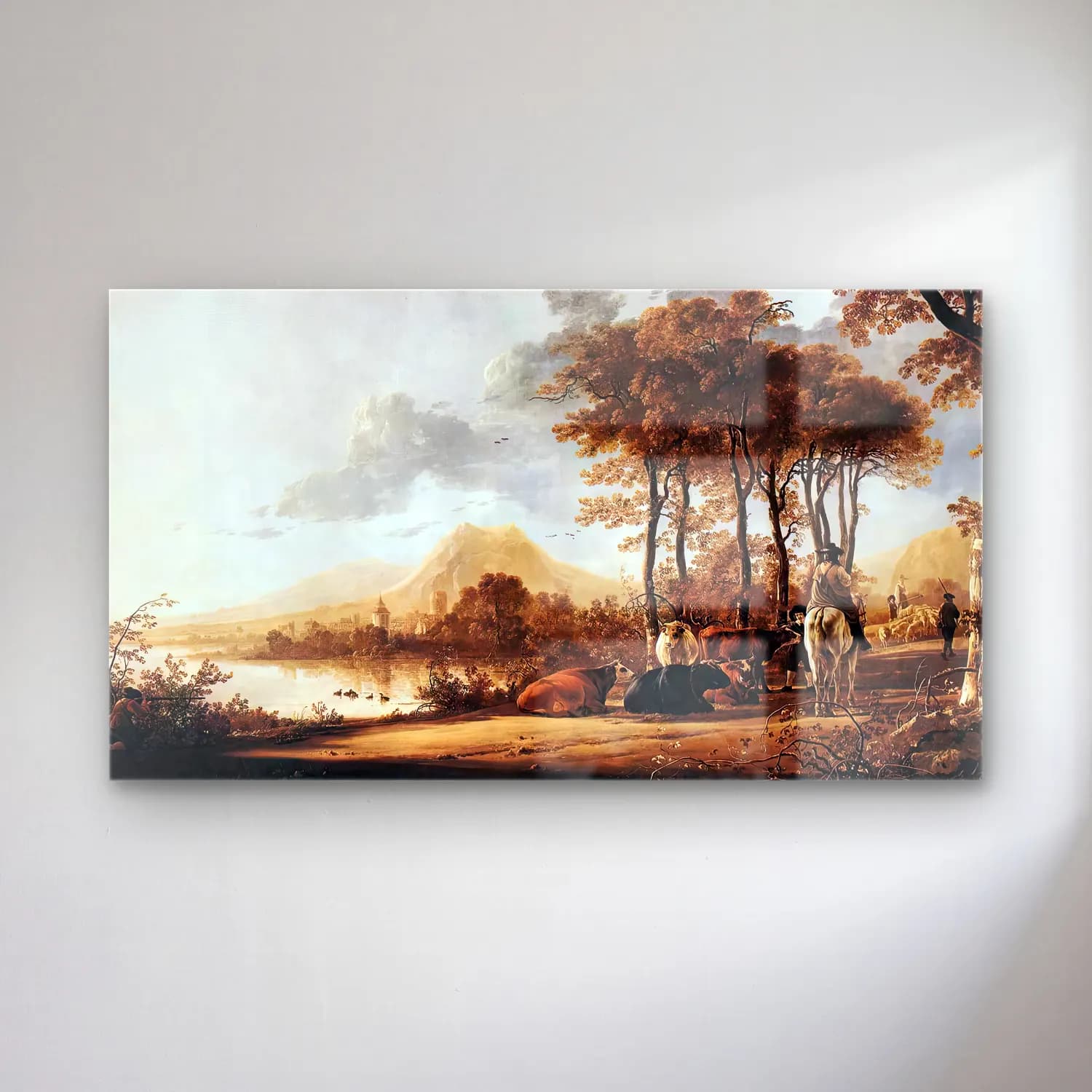 Aelbert Cuyp – River Landscape cam tablo — Aelbert Cuyp – River Landscape — yağlı boya kırda nehir