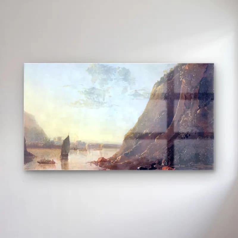 Aelbert Cuyp – River-bank with Cows cam tablo — Aelbert Cuyp – River-bank with Cows — yağlı boya liman ve tekneler