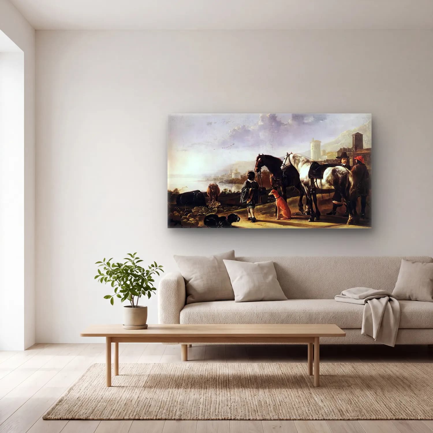 Aelbert Cuyp – The Negro Page cam tablo — açık renk salonda