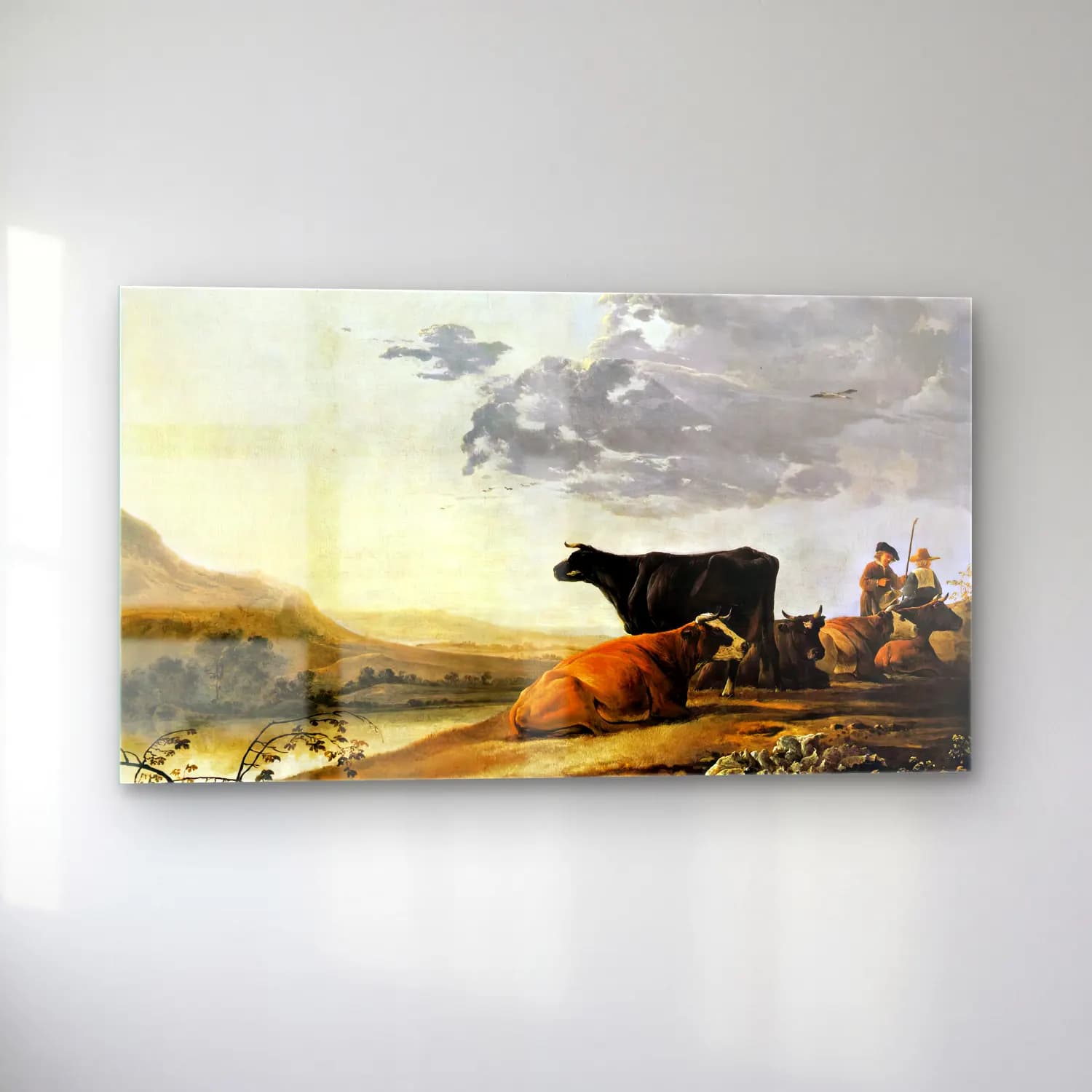 Aelbert Cuyp – Young Herdsman with Cows cam tablo — sol açıdan görünüm