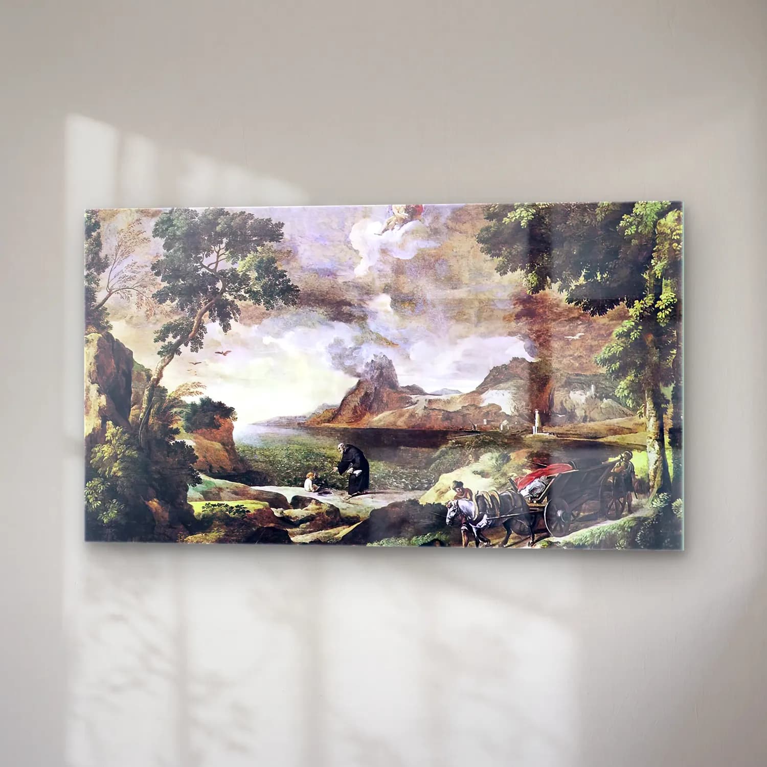 Gaspard Dughet – Landscape with St Augustine and the Mystery cam tablo — sağ açıdan görünüm