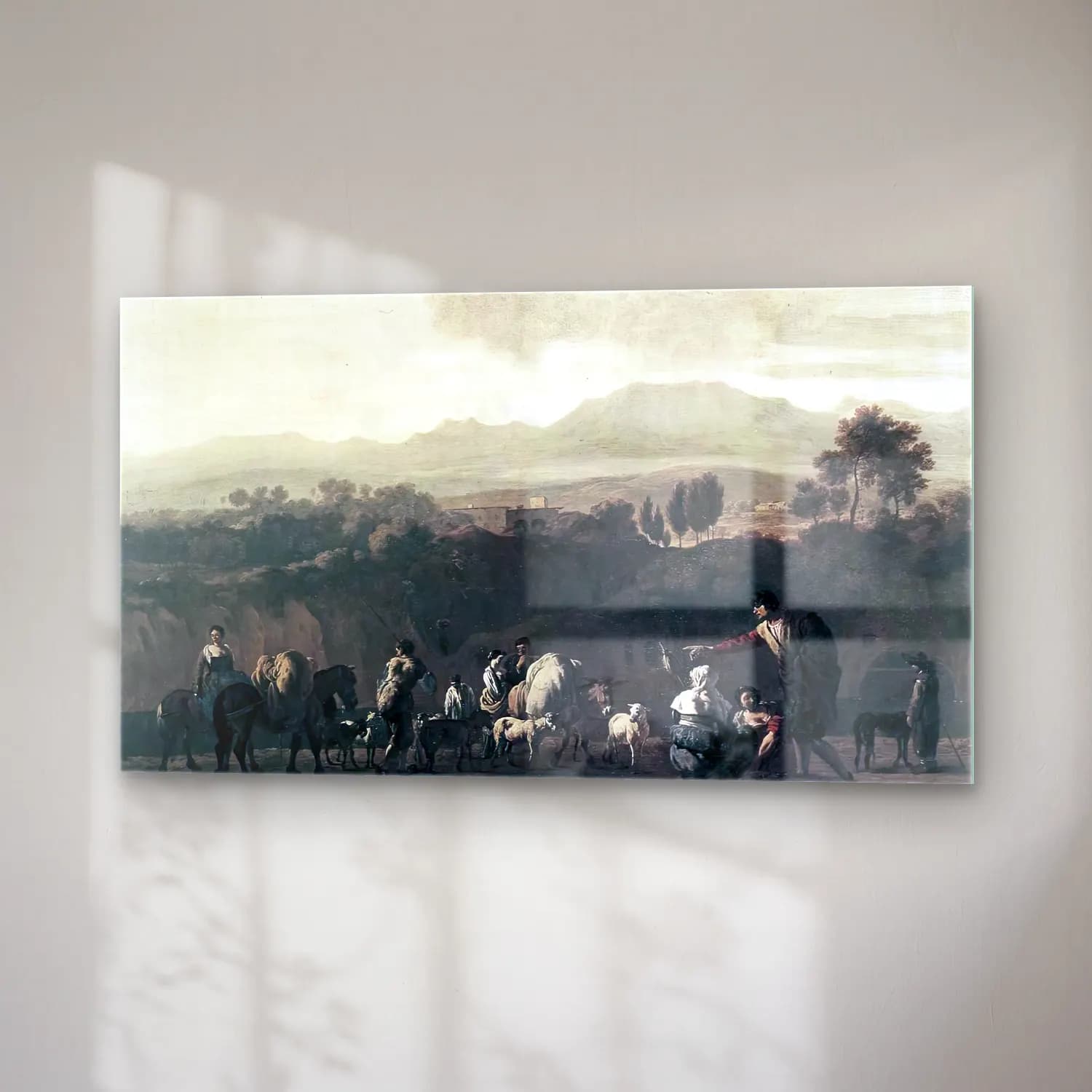 Karel Dujardin – Landscape in the Roman Campagna cam tablo — sağ açıdan görünüm