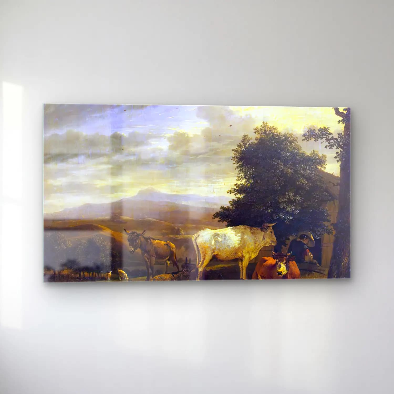 Karel Dujardin – Landscape with Cattle cam tablo — sol açıdan görünüm