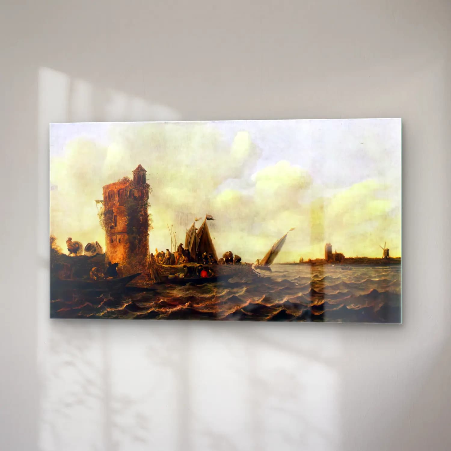 Jan van Goyen – A View on the Maas near Dordrecht cam tablo — sağ açıdan görünüm