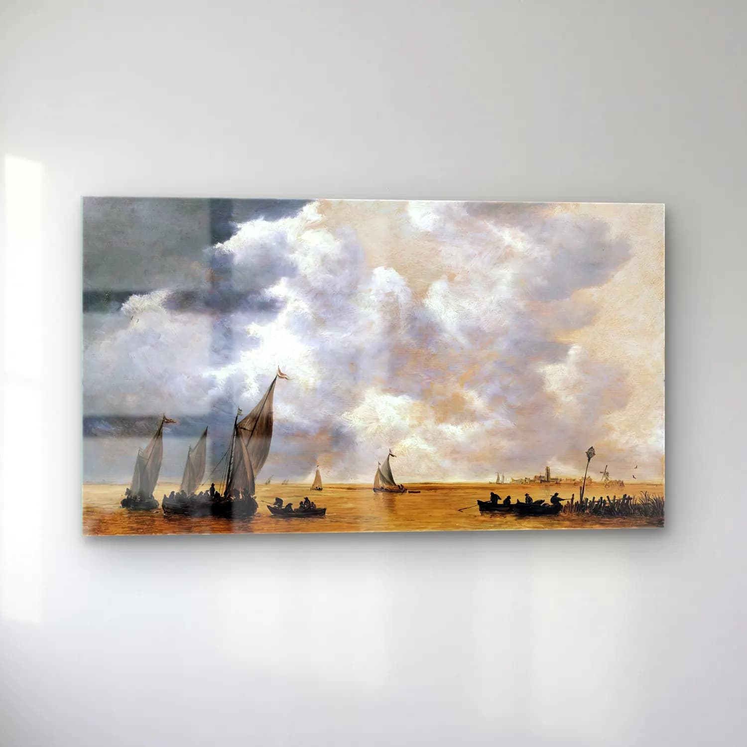 Jan van Goyen – An Estuary Scene cam tablo — sol açıdan görünüm