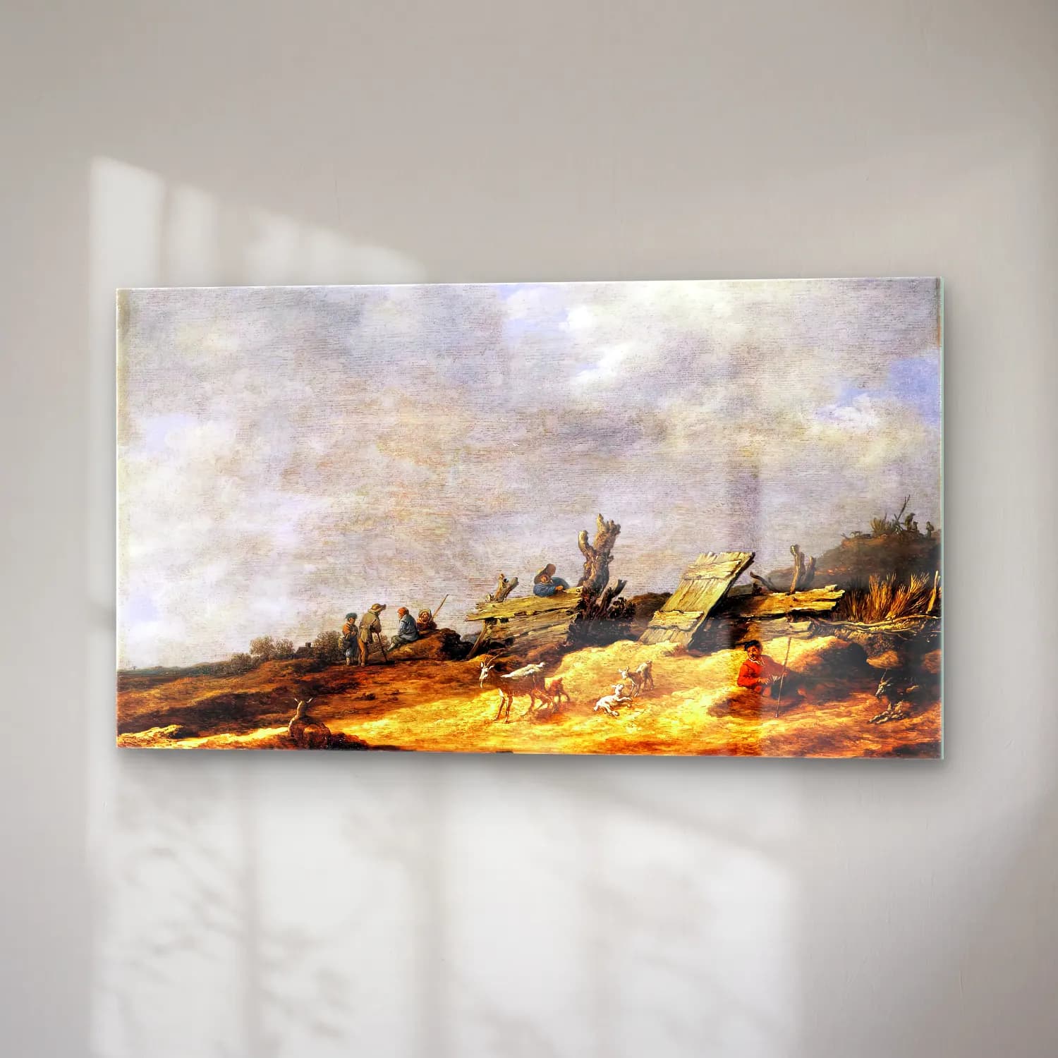 Jan van Goyen – Dune Landscape cam tablo — sağ açıdan görünüm