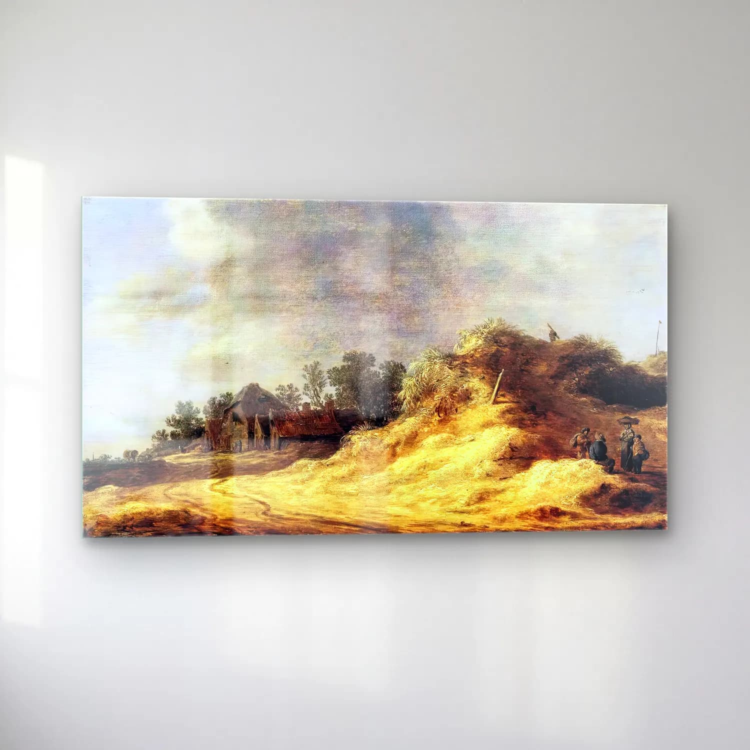 Jan van Goyen – Dunes cam tablo — sol açıdan görünüm