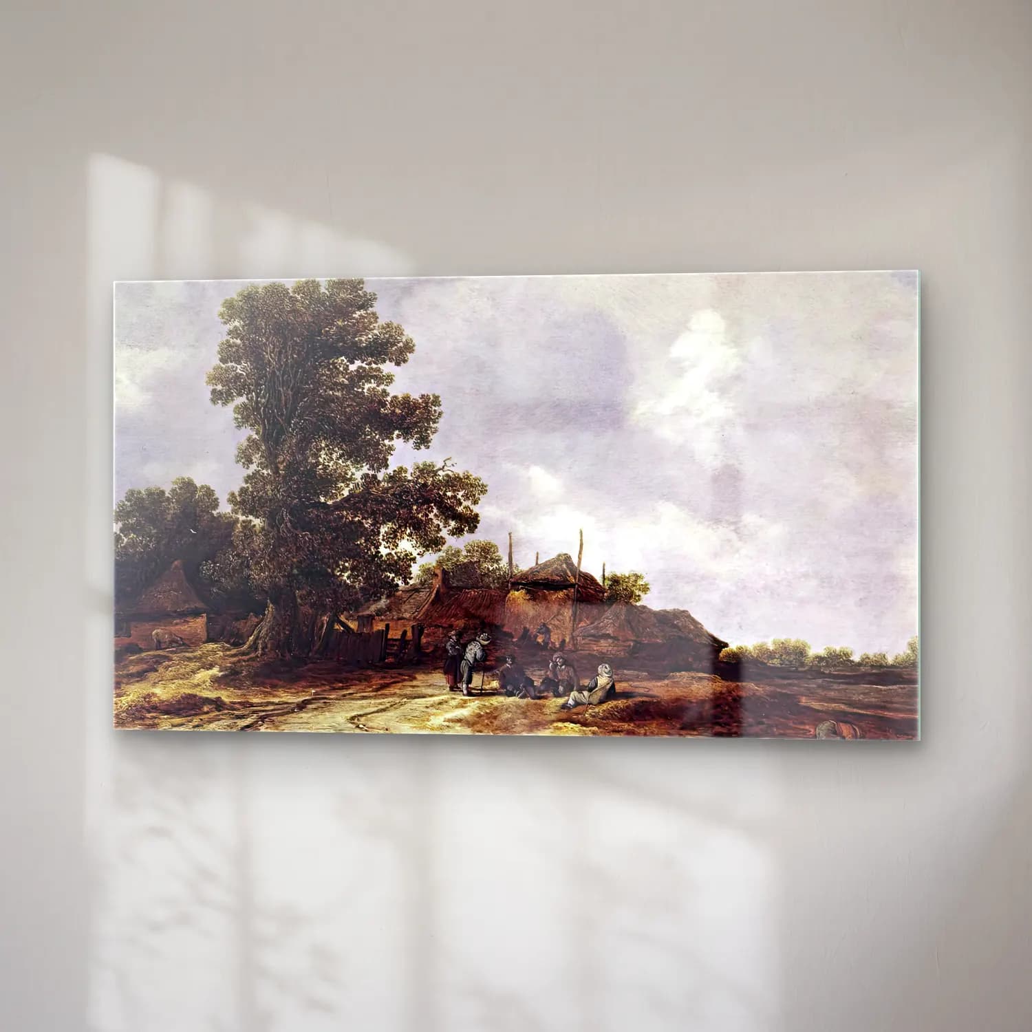 Jan van Goyen – Farmyard with Haystack cam tablo — sağ açıdan görünüm