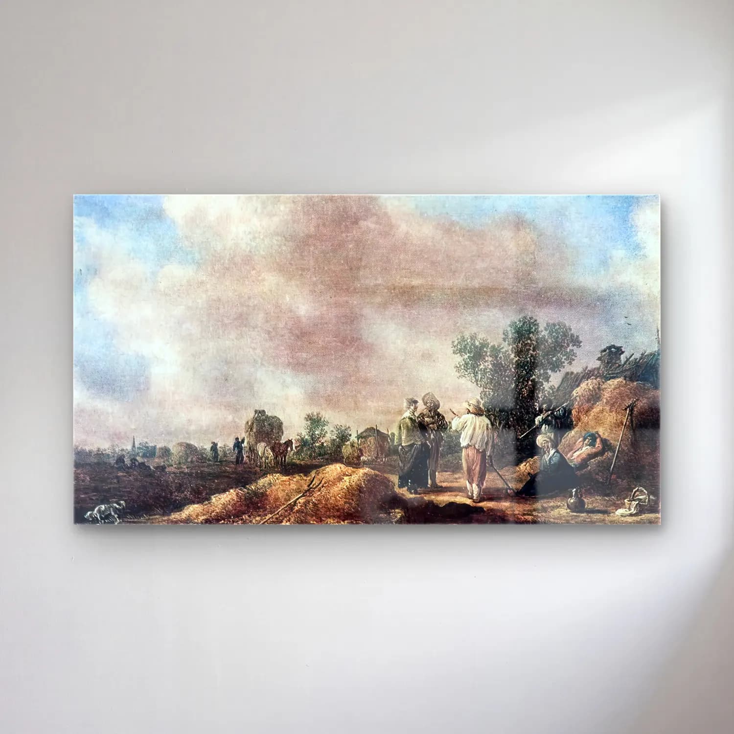 Jan van Goyen – Haymaking cam tablo — Jan van Goyen – Haymaking — vintage savaş sahnesi