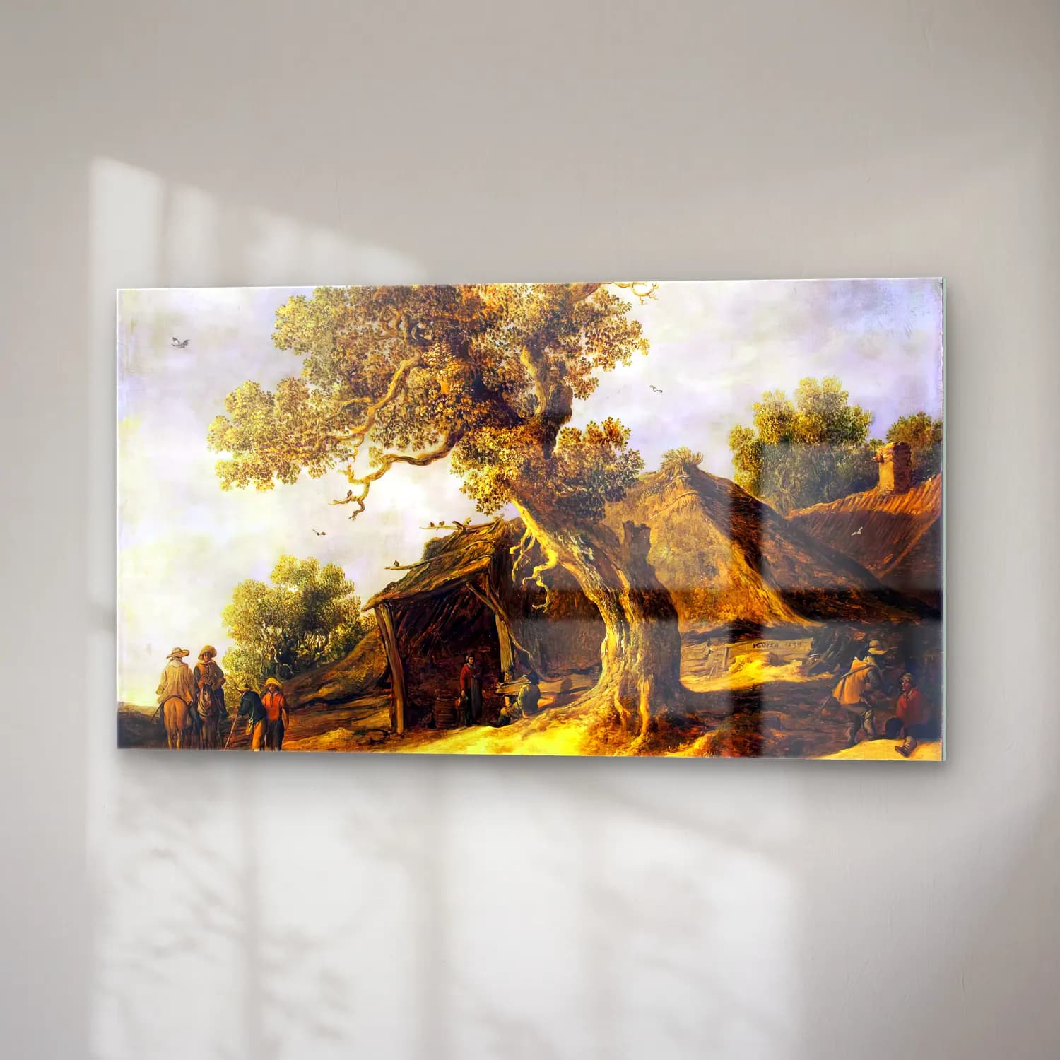Jan van Goyen – Landscape with Oak cam tablo — sağ açıdan görünüm