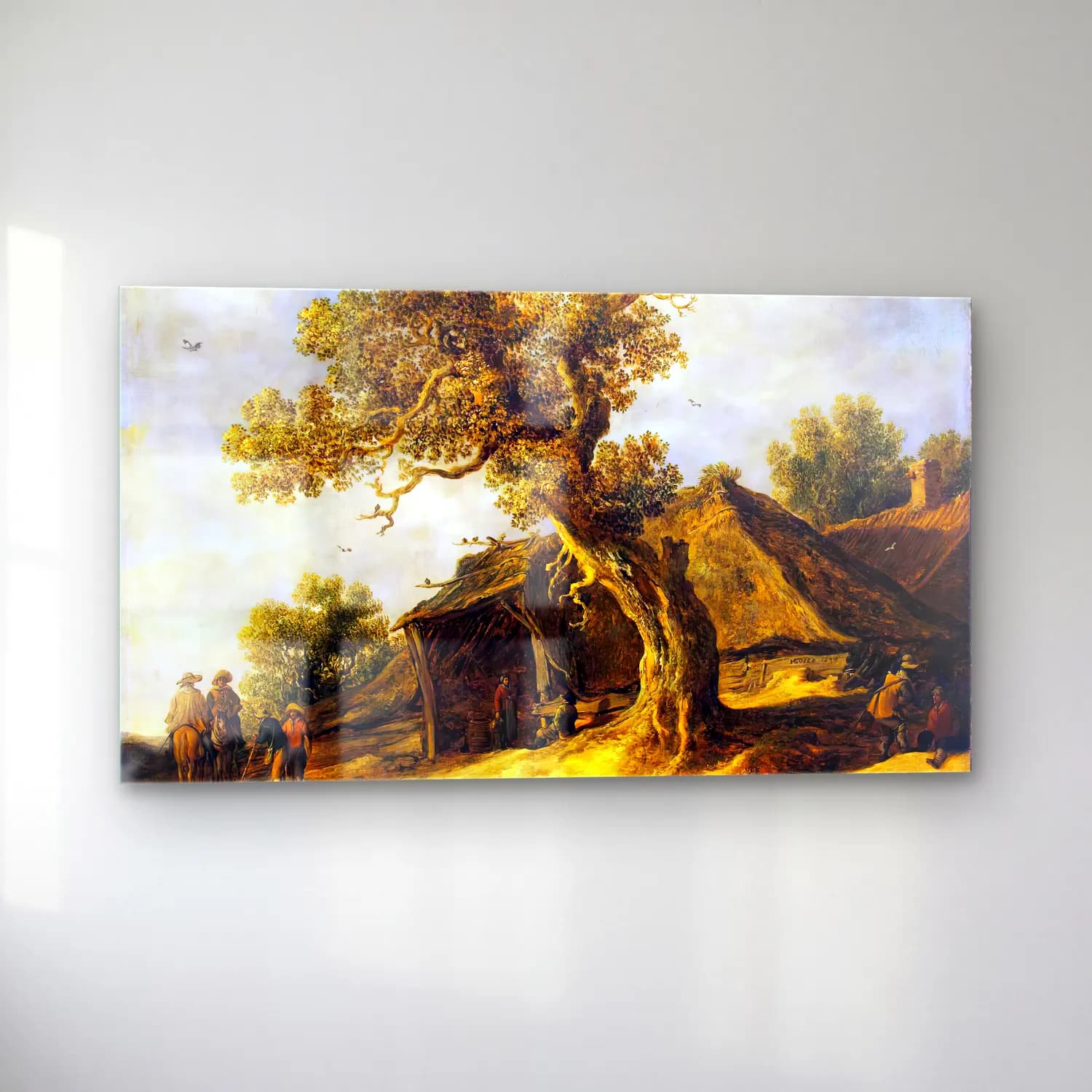Jan van Goyen – Landscape with Oak cam tablo — sol açıdan görünüm