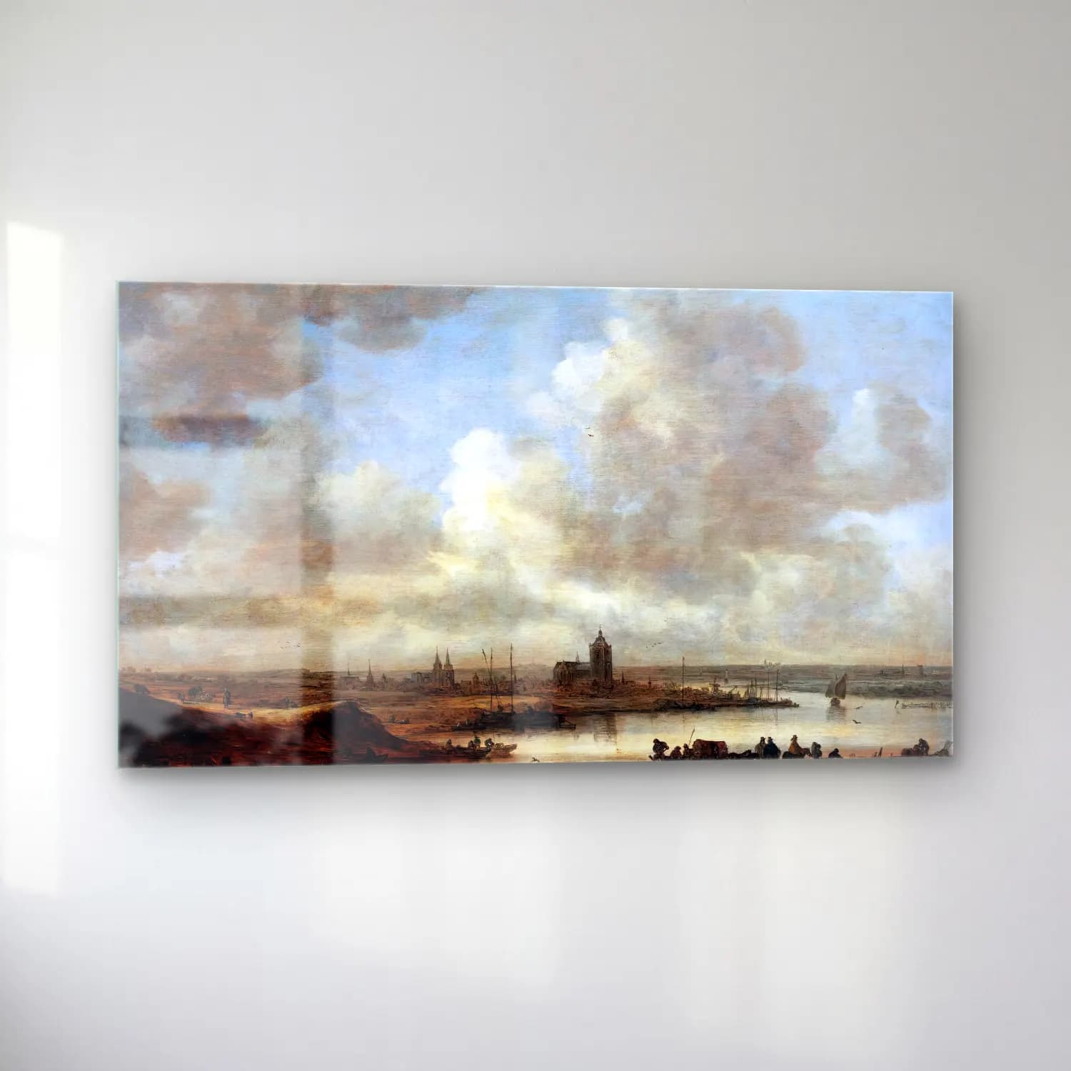 Jan van Goyen – The Rhine at Arnhem cam tablo — sol açıdan görünüm