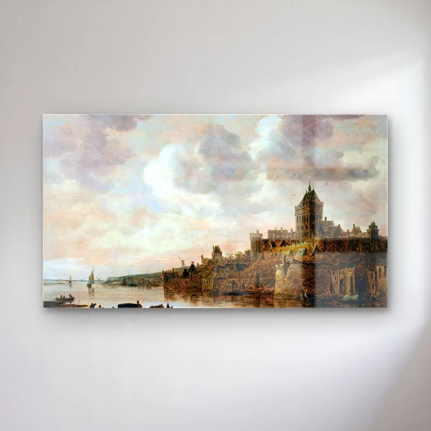 Jan van Goyen – The Valkhof at Nijmegen cam tablo — Jan van Goyen – The Valkhof at Nijmegen — yağlı boya şato