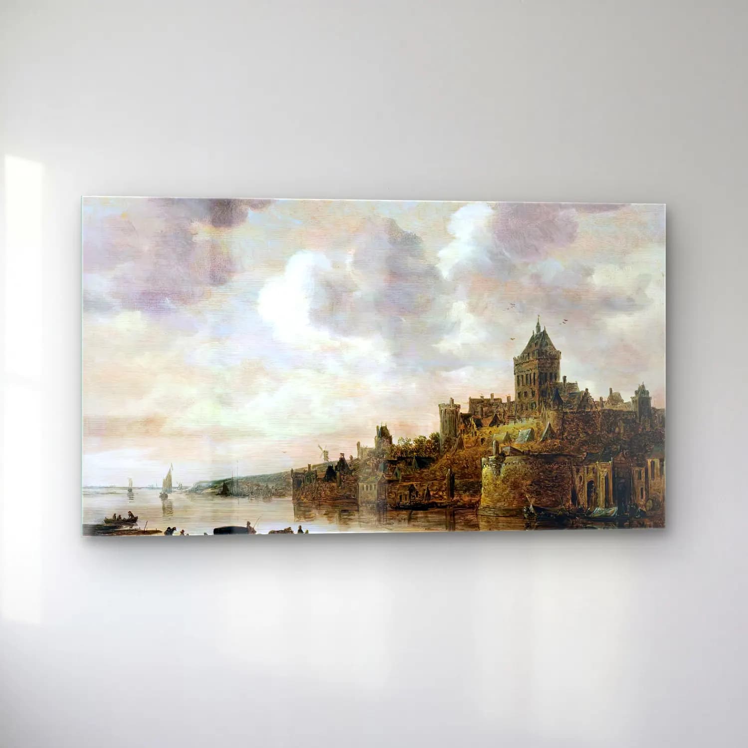 Jan van Goyen – The Valkhof at Nijmegen cam tablo — sol açıdan görünüm