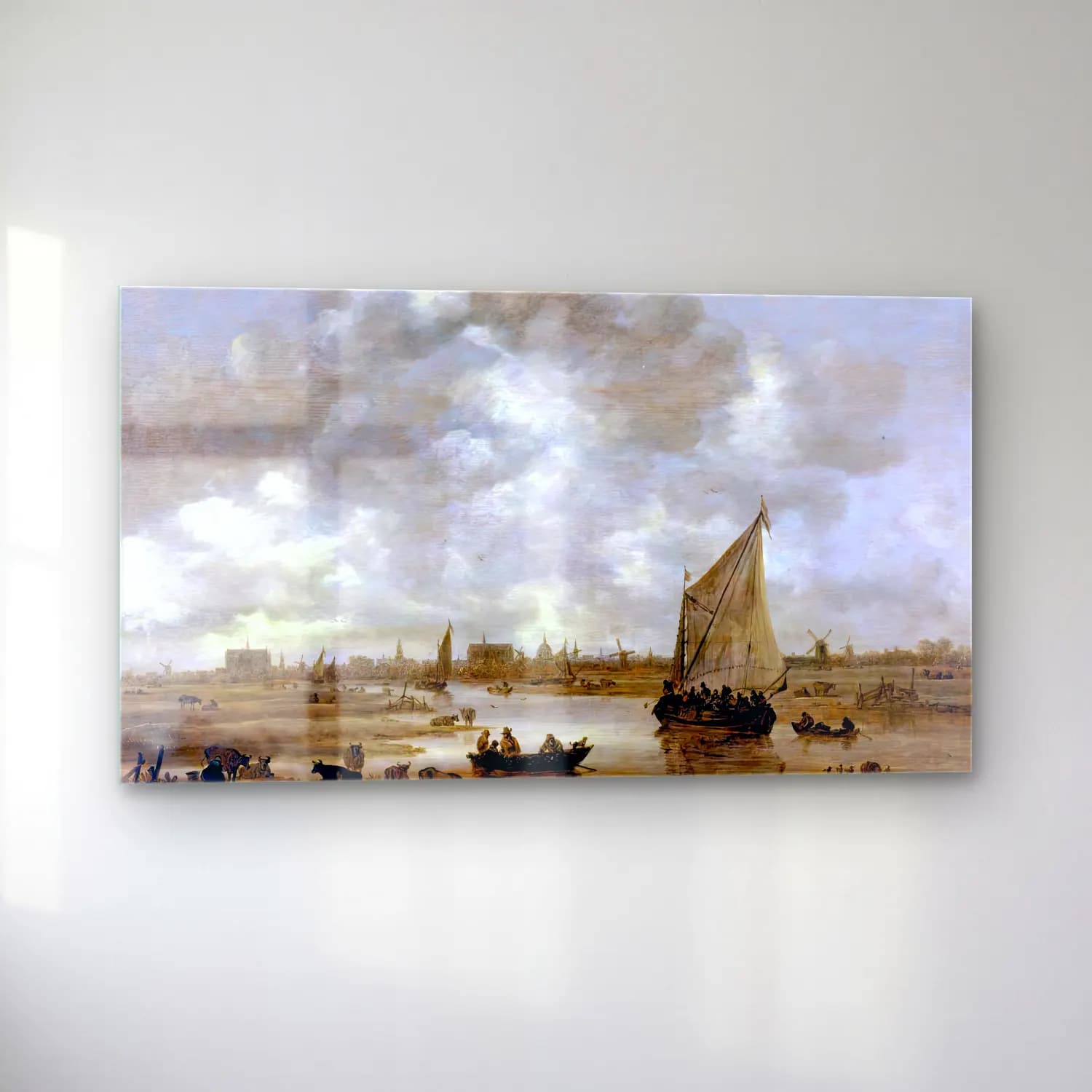 Jan van Goyen – View of Leiden from the Northeast cam tablo — sol açıdan görünüm
