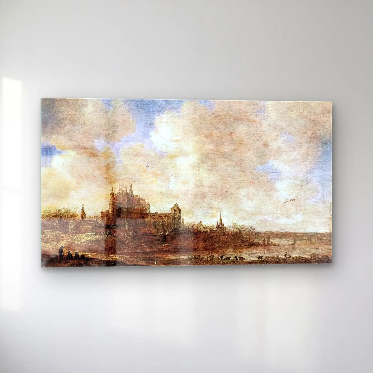 Jan van Goyen – View of Leiden cam tablo — sol açıdan görünüm
