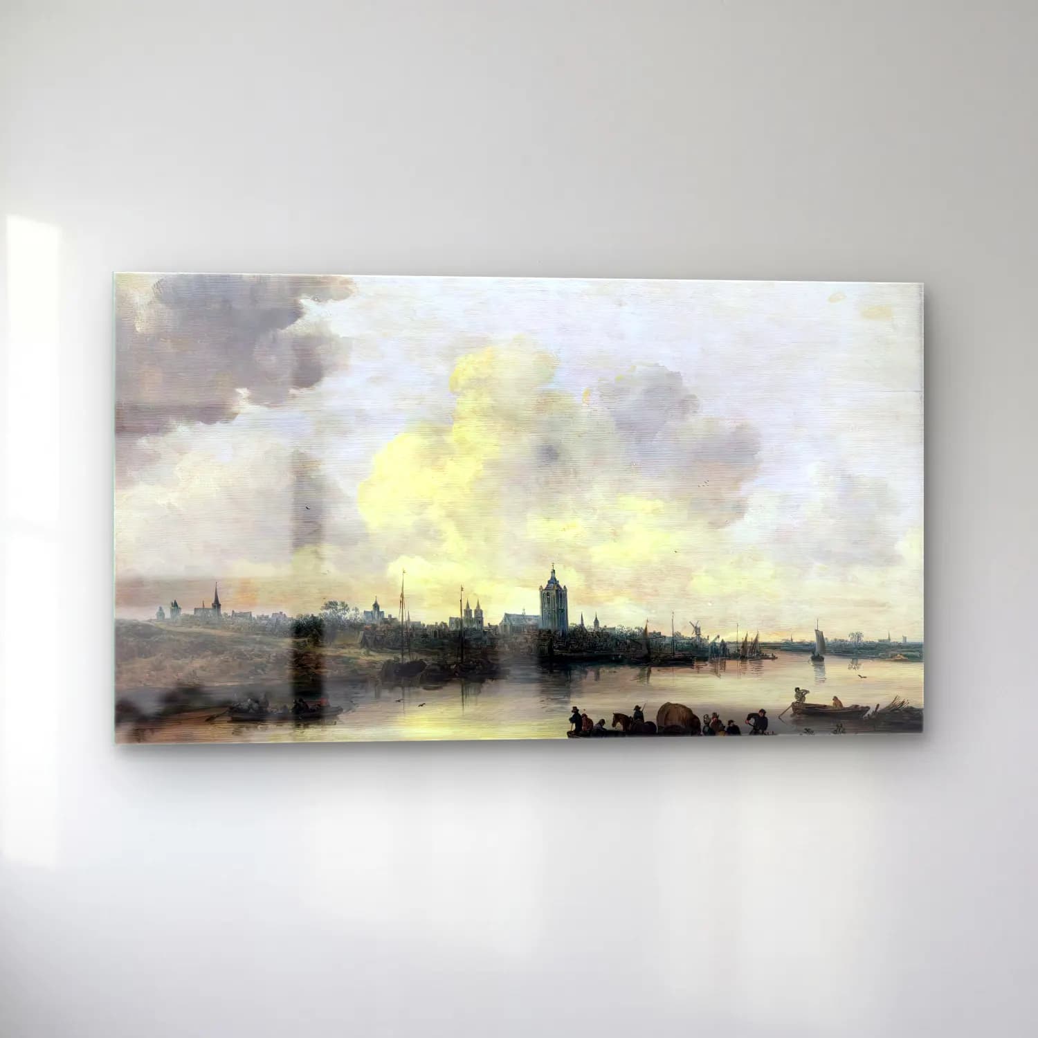 Jan van Goyen – View of the City of Arnhem cam tablo — sol açıdan görünüm