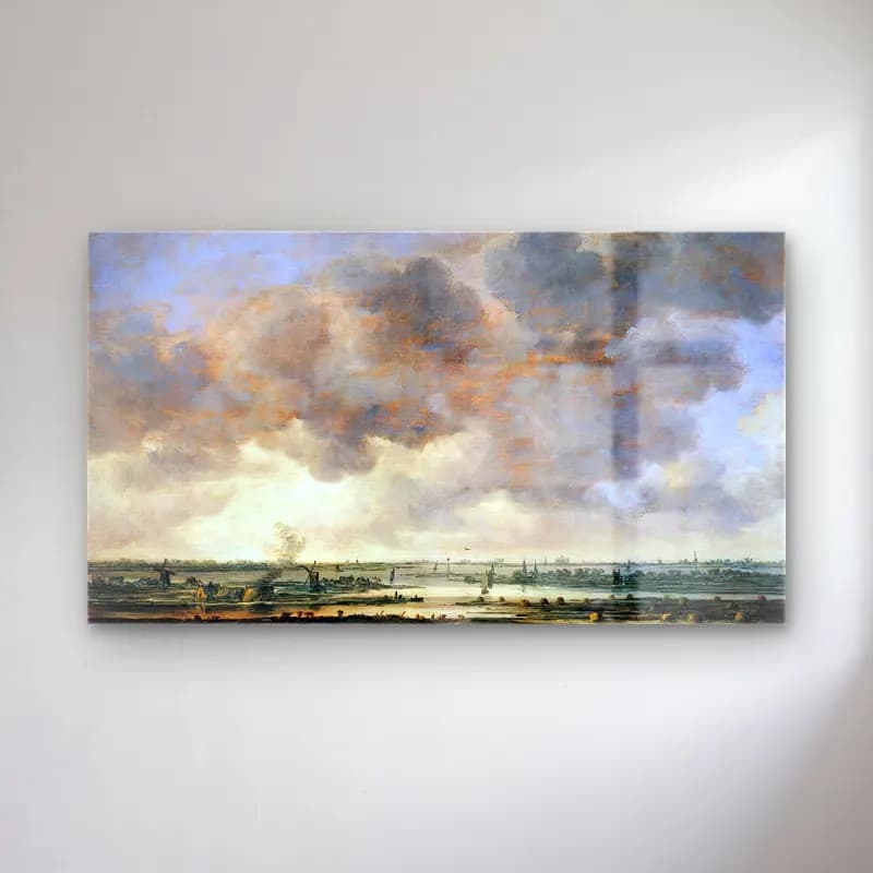 Jan van Goyen – View of the Haarlemmermeer cam tablo — Jan van Goyen – View of the Haarlemmermeer — yağlı boya bulutlu gökyüzü