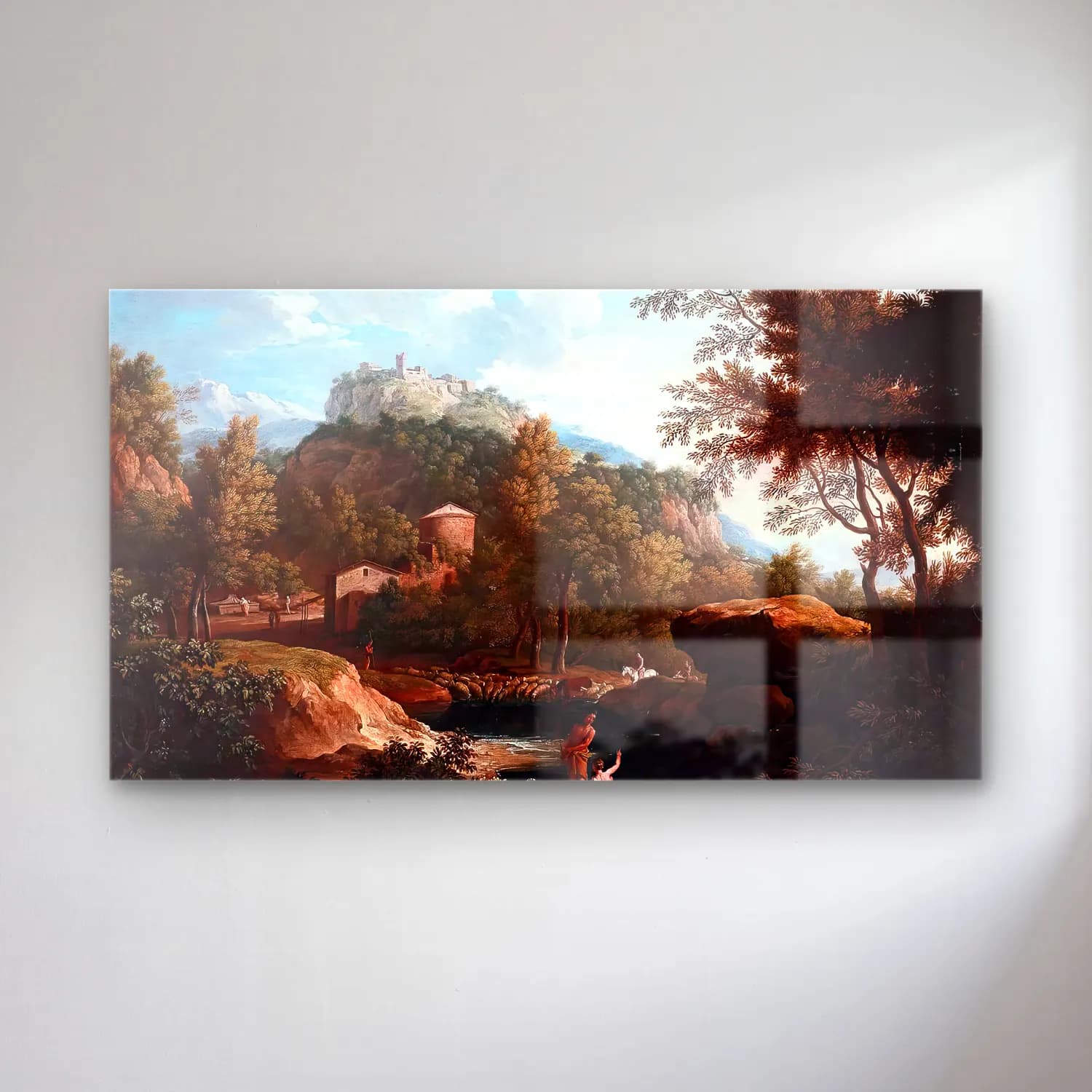 Jacob de Heusch – Italian Landscape cam tablo — Jacob de Heusch – Italian Landscape — yağlı boya mitolojik sahne