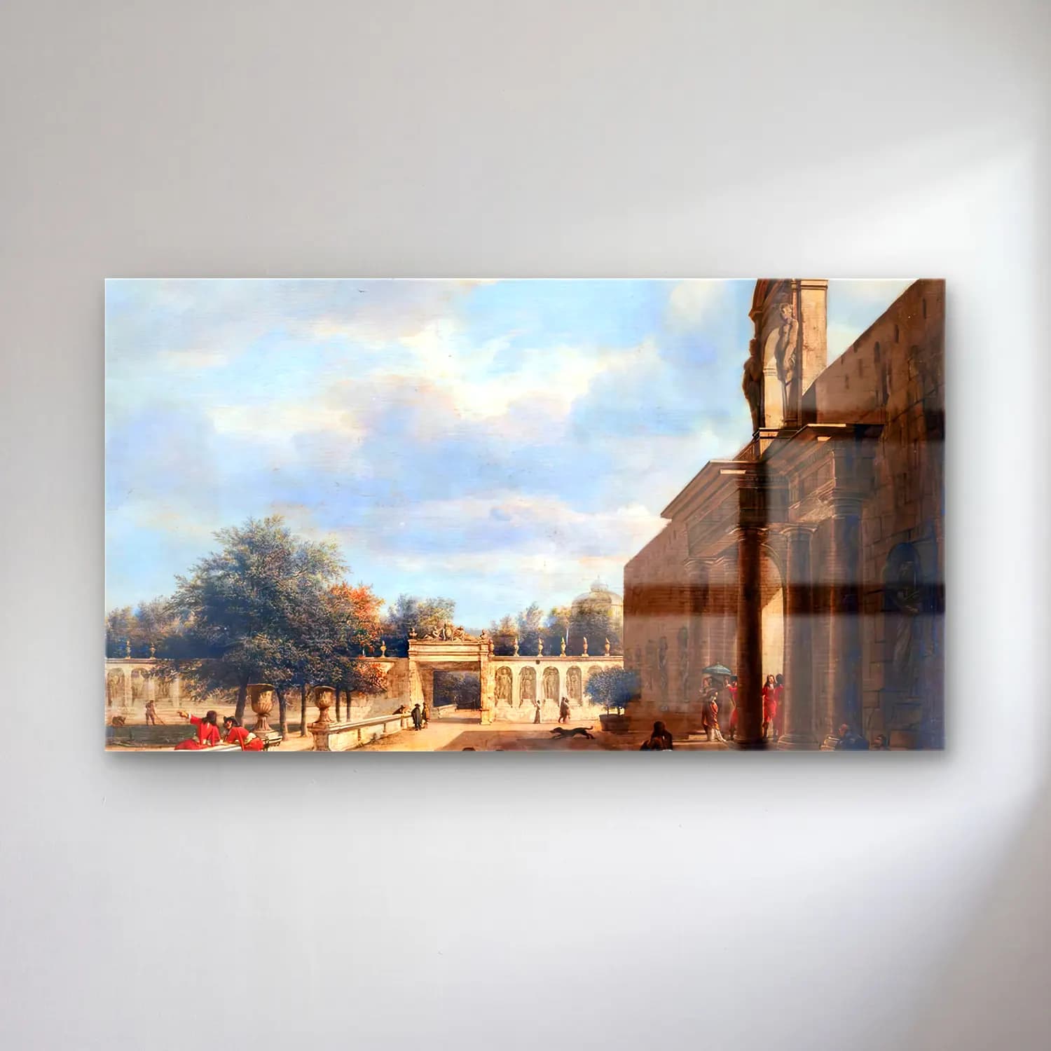 Jan van der Heyden – A Palatial Garden cam tablo — Jan van der Heyden – A Palatial Garden — yağlı boya dini sahne