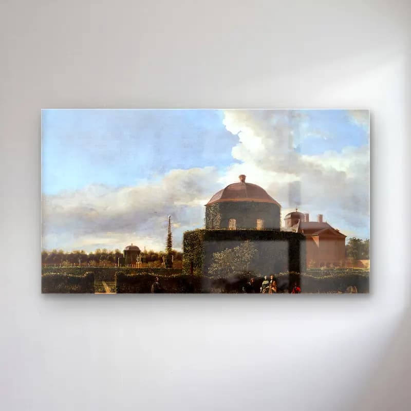 Jan van der Heyden – The Huis ten Bosch at The Hague and Its Formal Garden (View… cam tablo — Jan van der Heyden – The Huis ten Bosch at The Hague and Its Formal Garden (View… — yağlı boya çiçek bahçesi