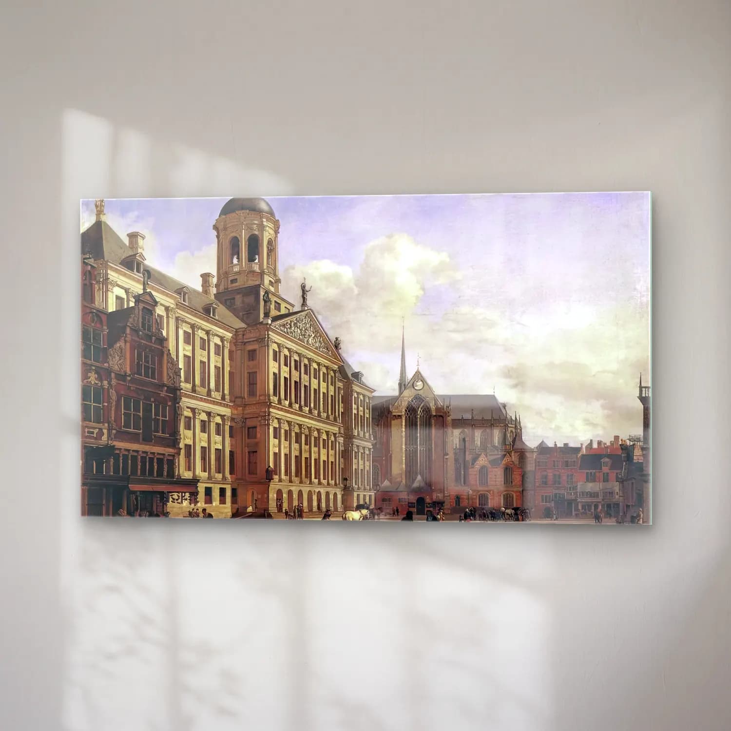 Jan van der Heyden – The New Town Hall in Amsterdam cam tablo — sağ açıdan görünüm