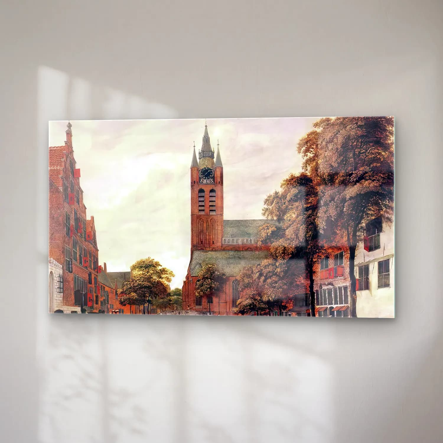 Jan van der Heyden – View of Delft cam tablo — sağ açıdan görünüm