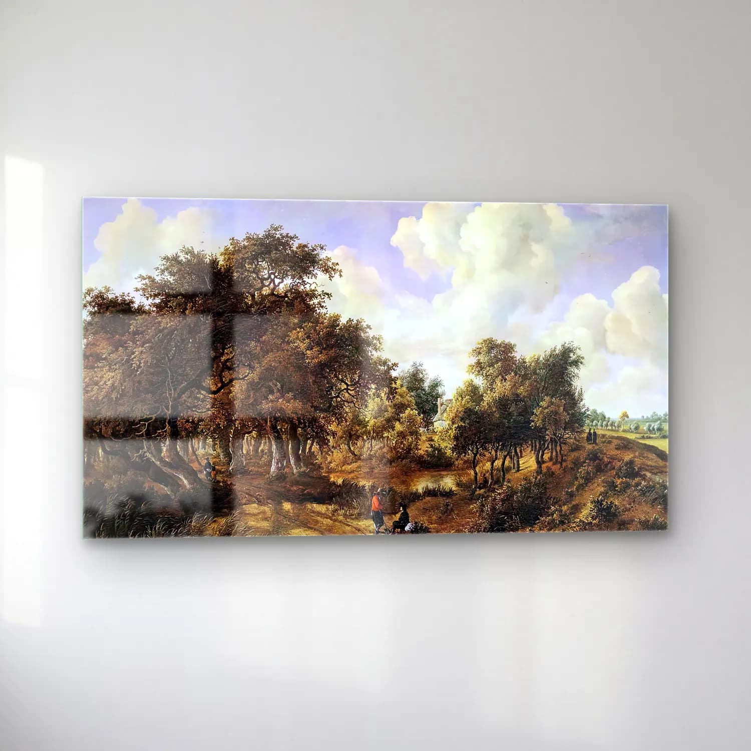 Meyndert Hobbema – A Wooded Landscape cam tablo — sol açıdan görünüm
