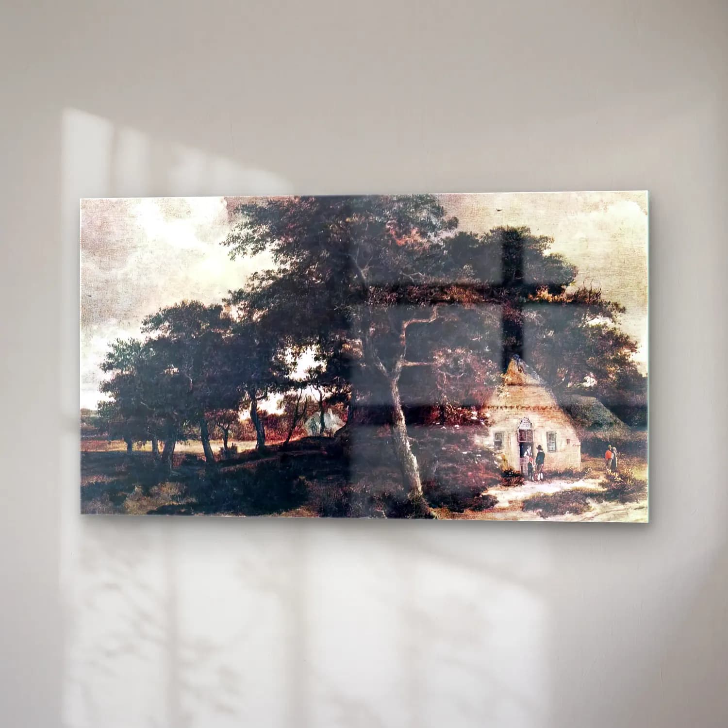 Meyndert Hobbema – Landscape with a Hut cam tablo — sağ açıdan görünüm