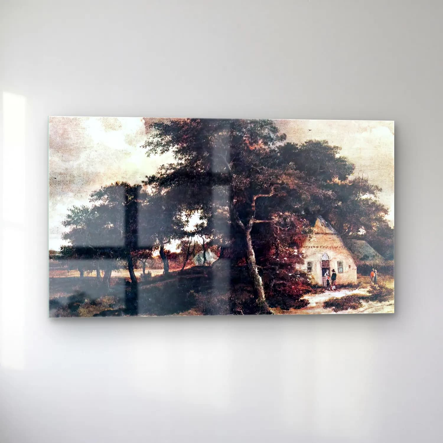 Meyndert Hobbema – Landscape with a Hut cam tablo — sol açıdan görünüm
