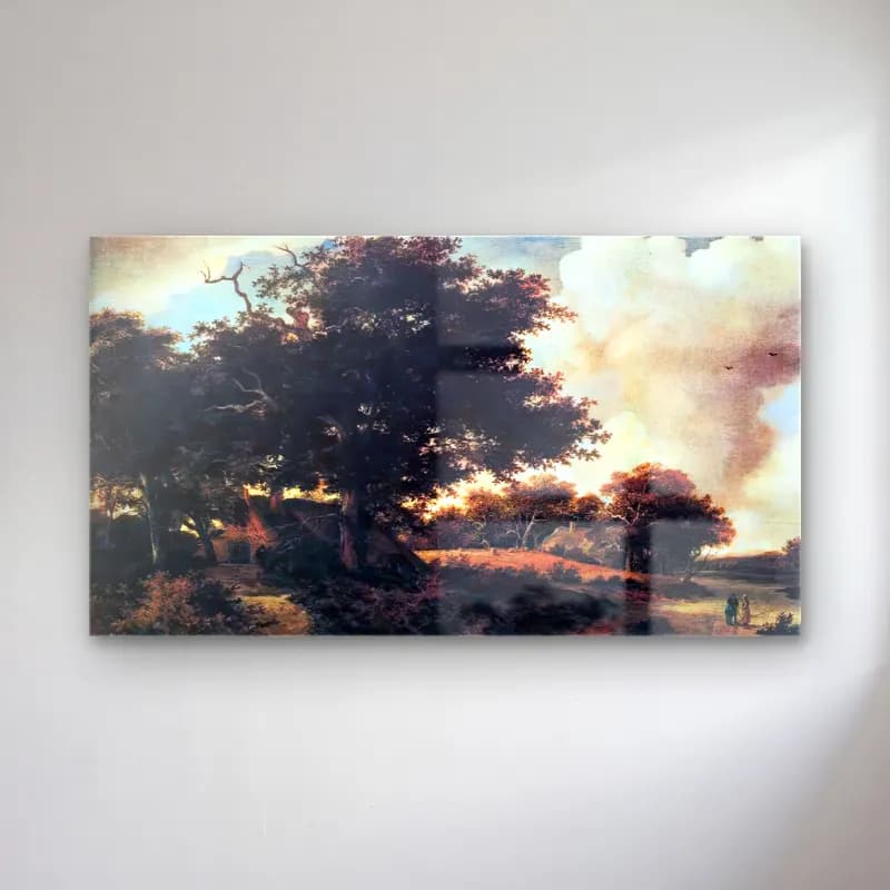 Meyndert Hobbema – Landscape cam tablo — Meyndert Hobbema – Landscape — yağlı boya orman