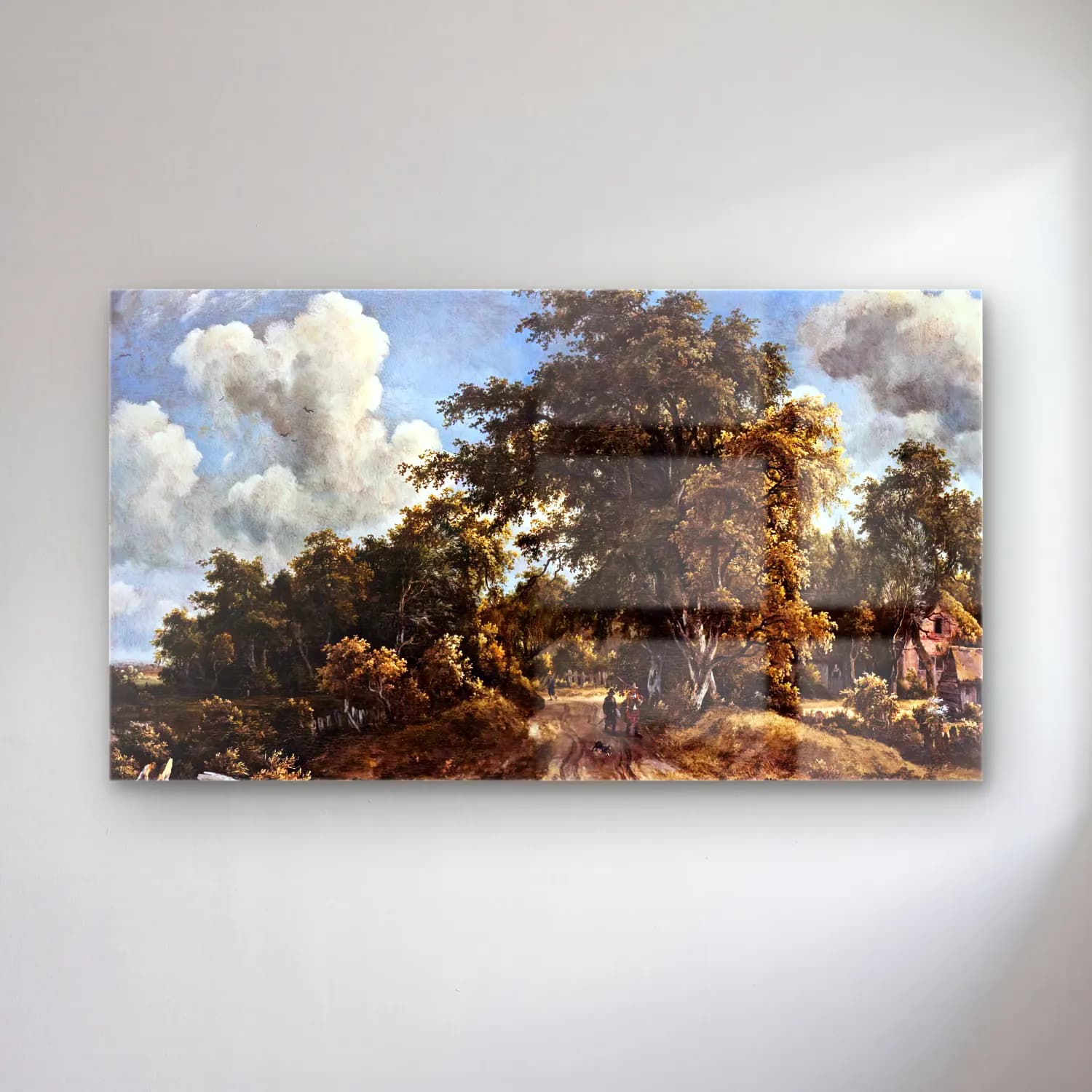Meyndert Hobbema – Woodland Road cam tablo — Meyndert Hobbema – Woodland Road — yağlı boya orman