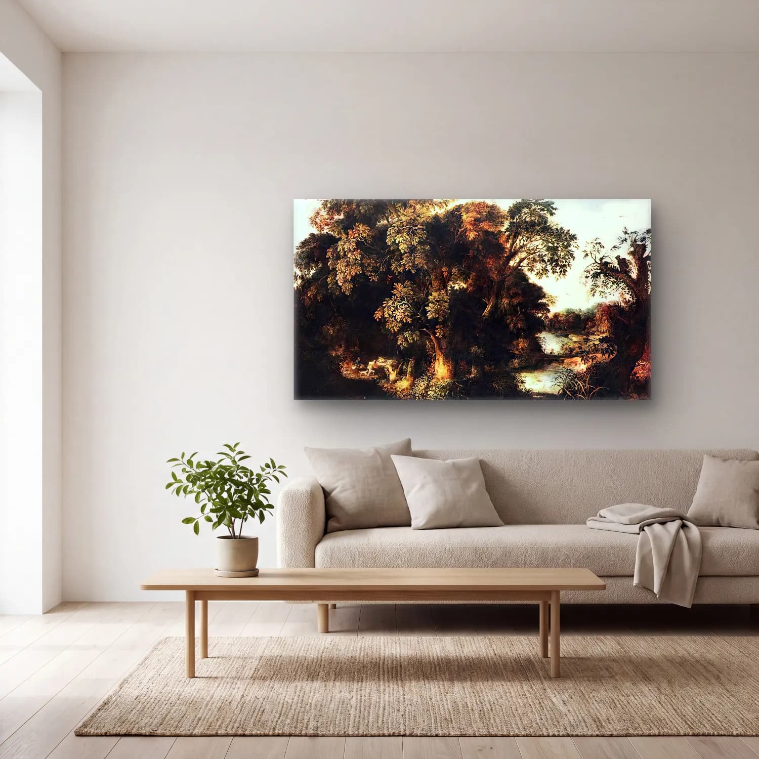 Alexander Keirinckx – Forest Scene cam tablo — açık renk salonda