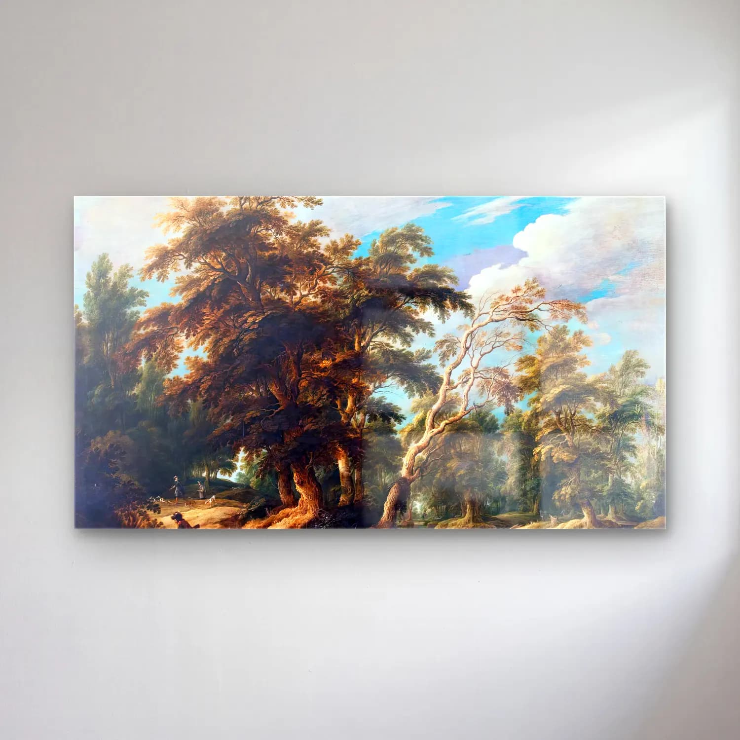Alexander Keirinckx – Hunters in a Forest cam tablo — Alexander Keirinckx – Hunters in a Forest — yağlı boya orman