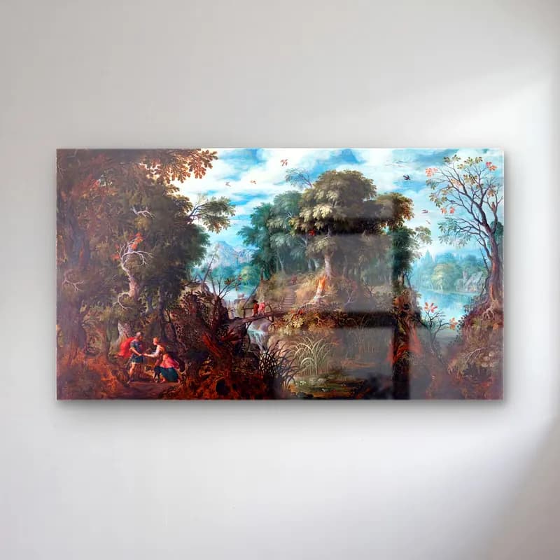 Alexander Keirinckx – Landscape with Cephalus and Procris cam tablo — Alexander Keirinckx – Landscape with Cephalus and Procris — yağlı boya mitolojik sahne
