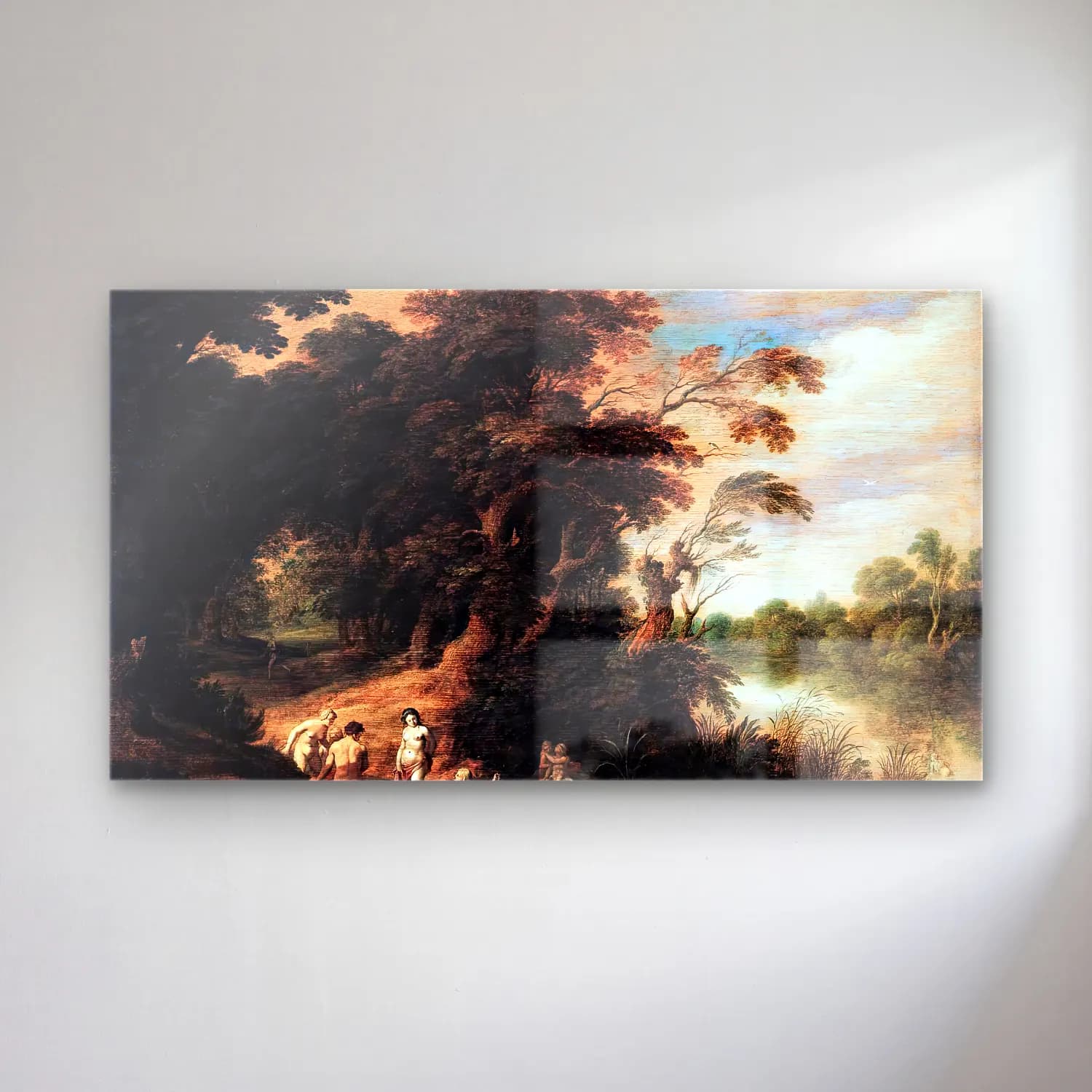 Alexander Keirinckx – Woody Landscape cam tablo — Alexander Keirinckx – Woody Landscape — yağlı boya mitolojik sahne