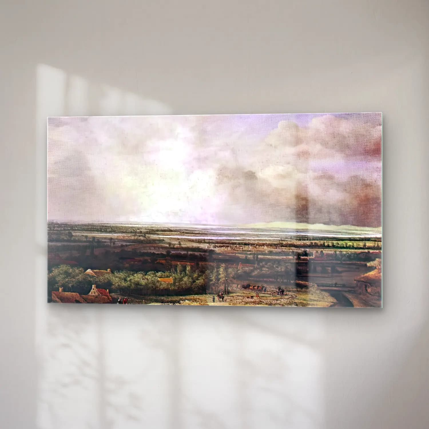 Philips Koninck – An Extensive Landscape with a Hawking Party cam tablo — sağ açıdan görünüm