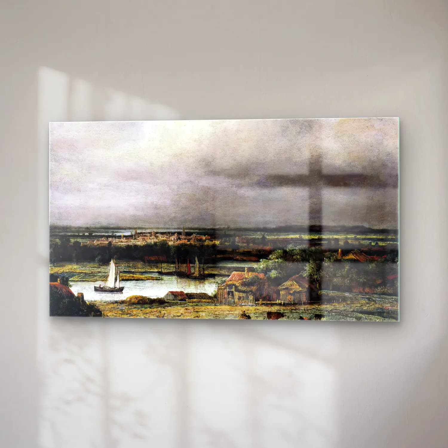 Philips Koninck – Wide River Landscape cam tablo — sağ açıdan görünüm