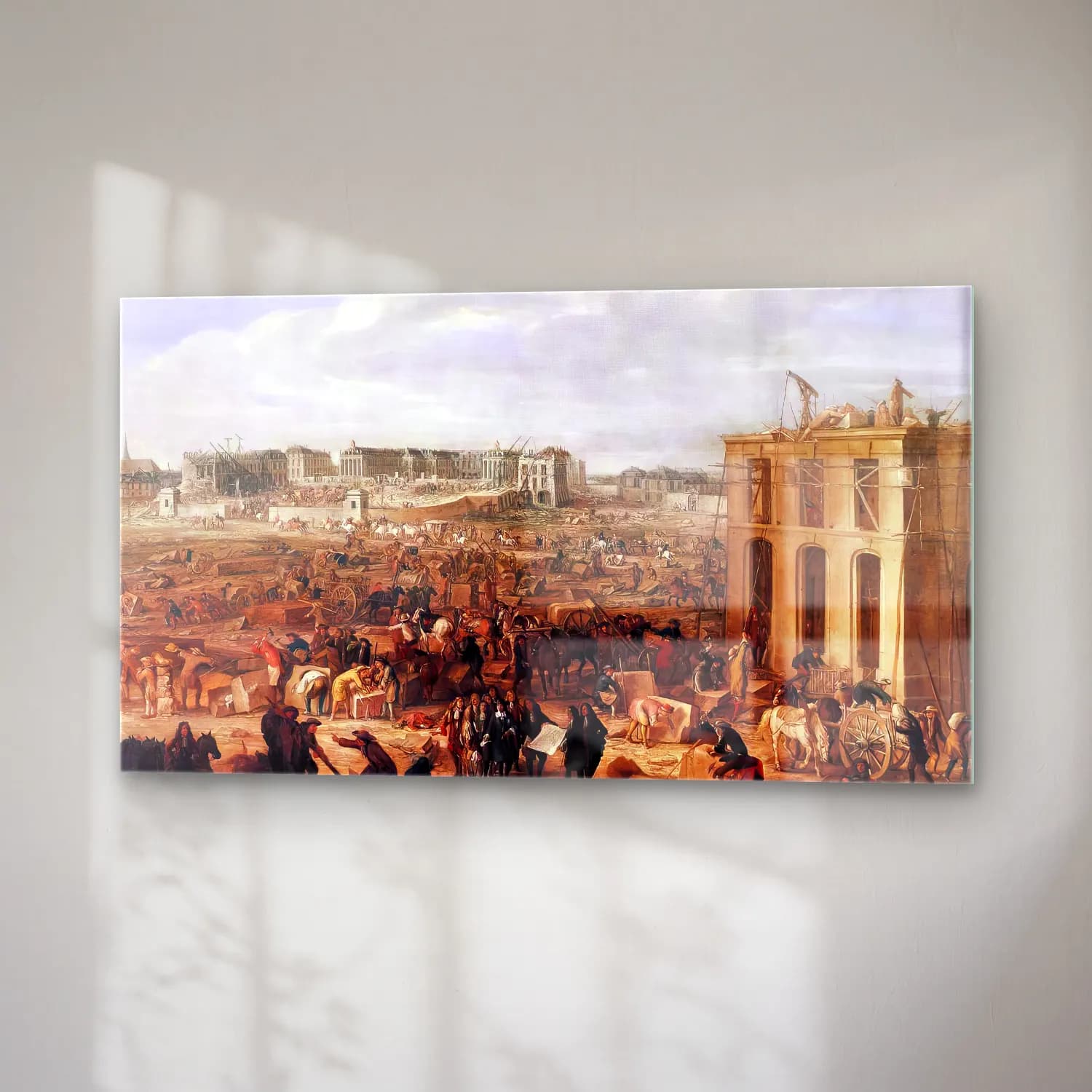 Adam Frans van der Meulen – Construction of the Château de Versailles cam tablo — sağ açıdan görünüm