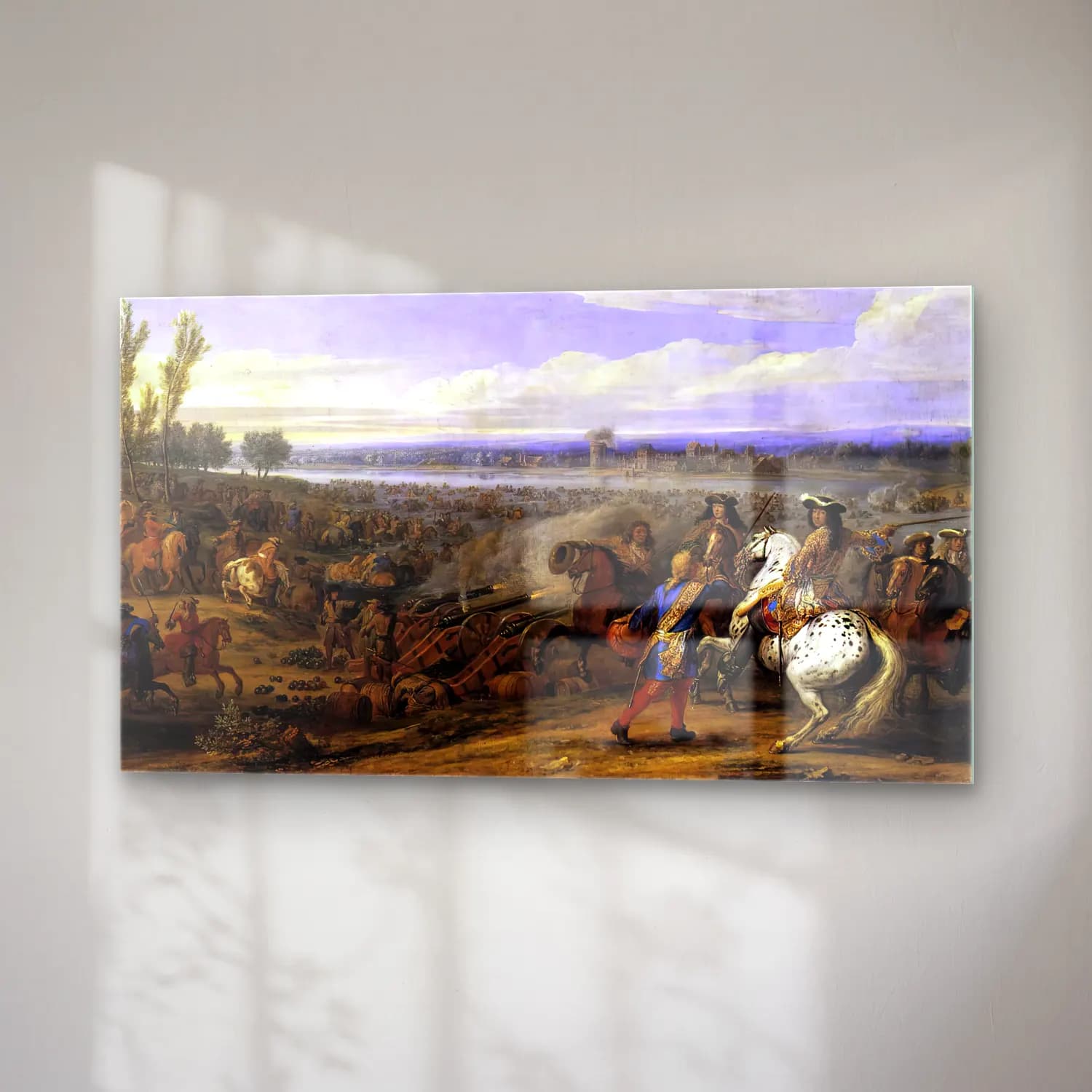 Adam Frans van der Meulen – Crossing the Rhine cam tablo — sağ açıdan görünüm