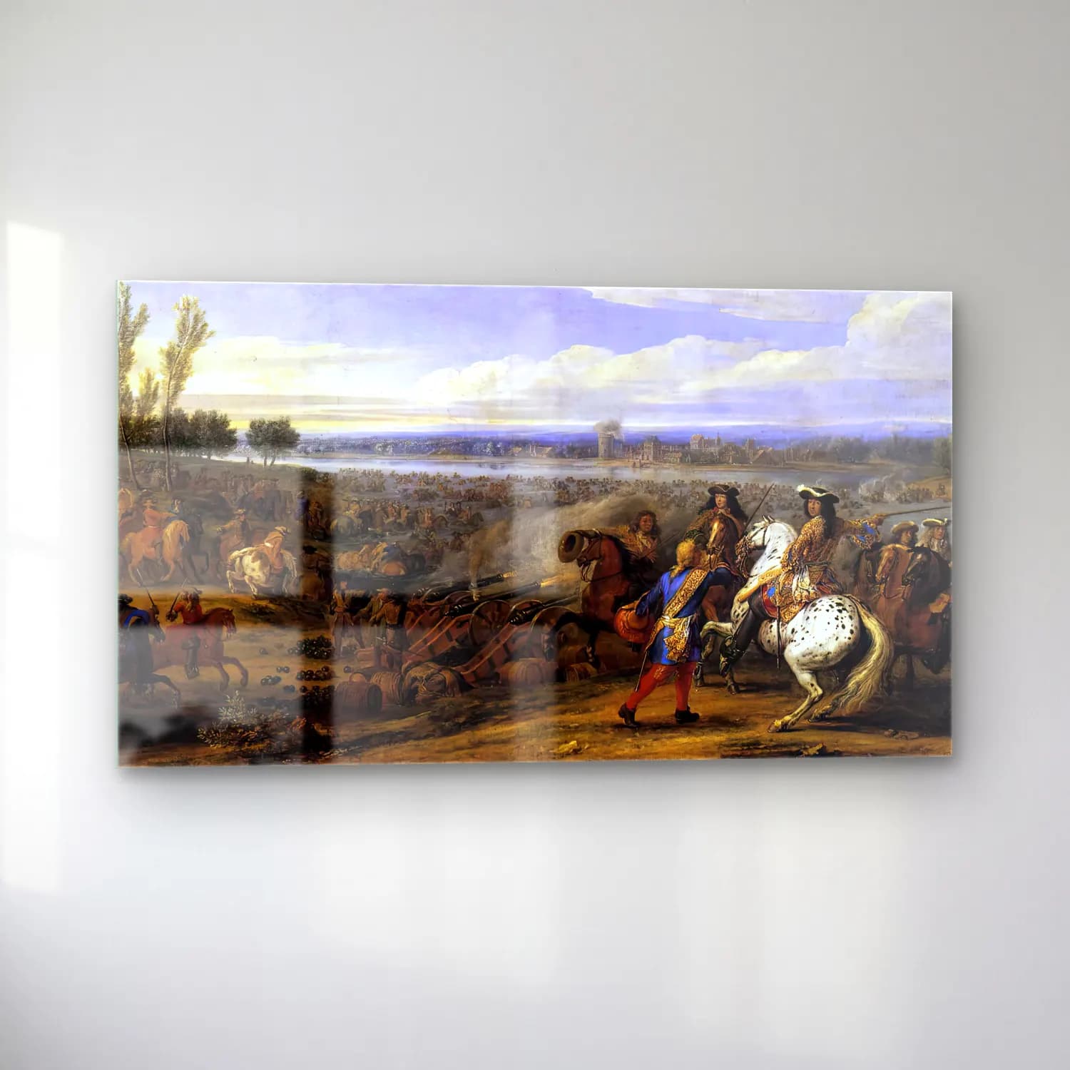 Adam Frans van der Meulen – Crossing the Rhine cam tablo — sol açıdan görünüm