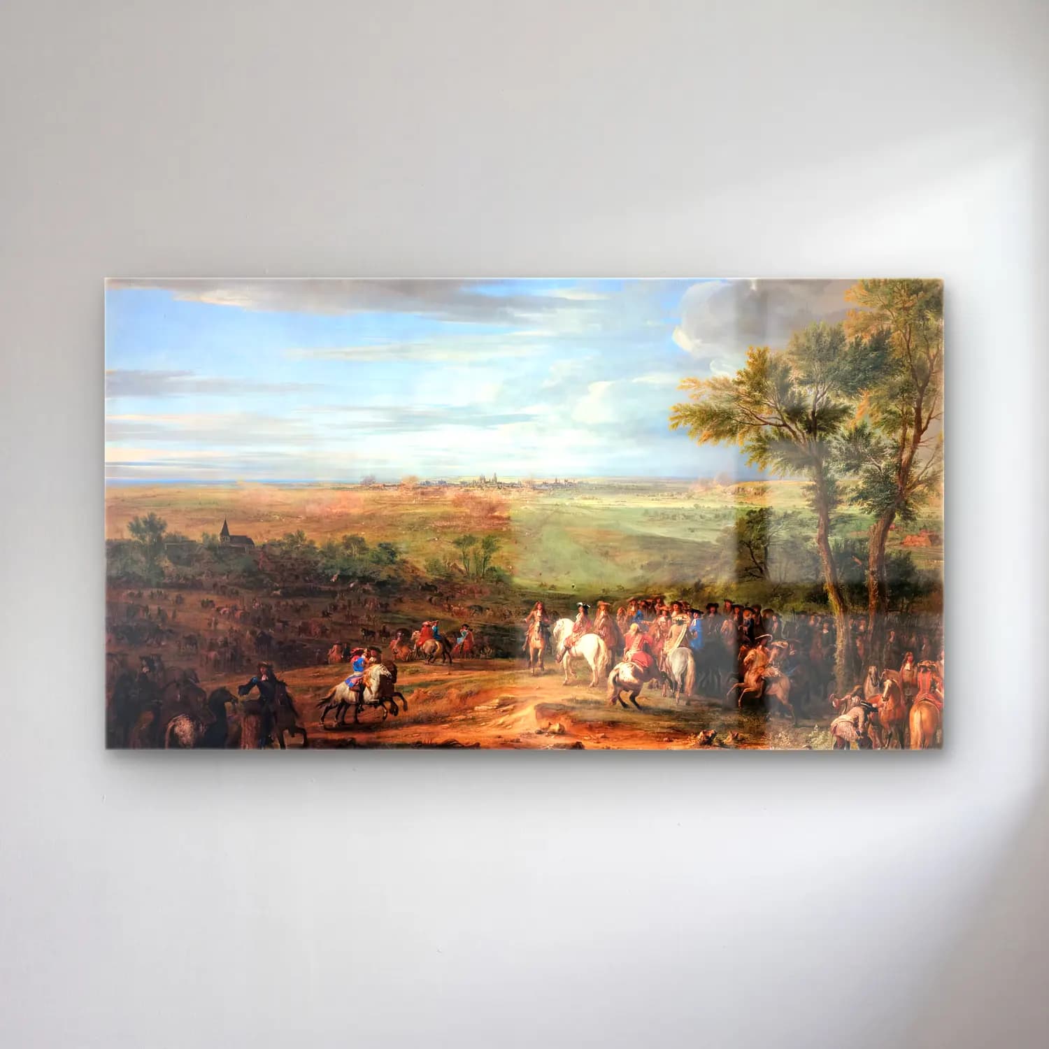 Adam Frans van der Meulen – Louis Xiv Arriving in the Camp in front of Maastricht cam tablo — Adam Frans van der Meulen – Louis Xiv Arriving in the Camp in front of Maastricht — yağlı boya savaş sahnesi