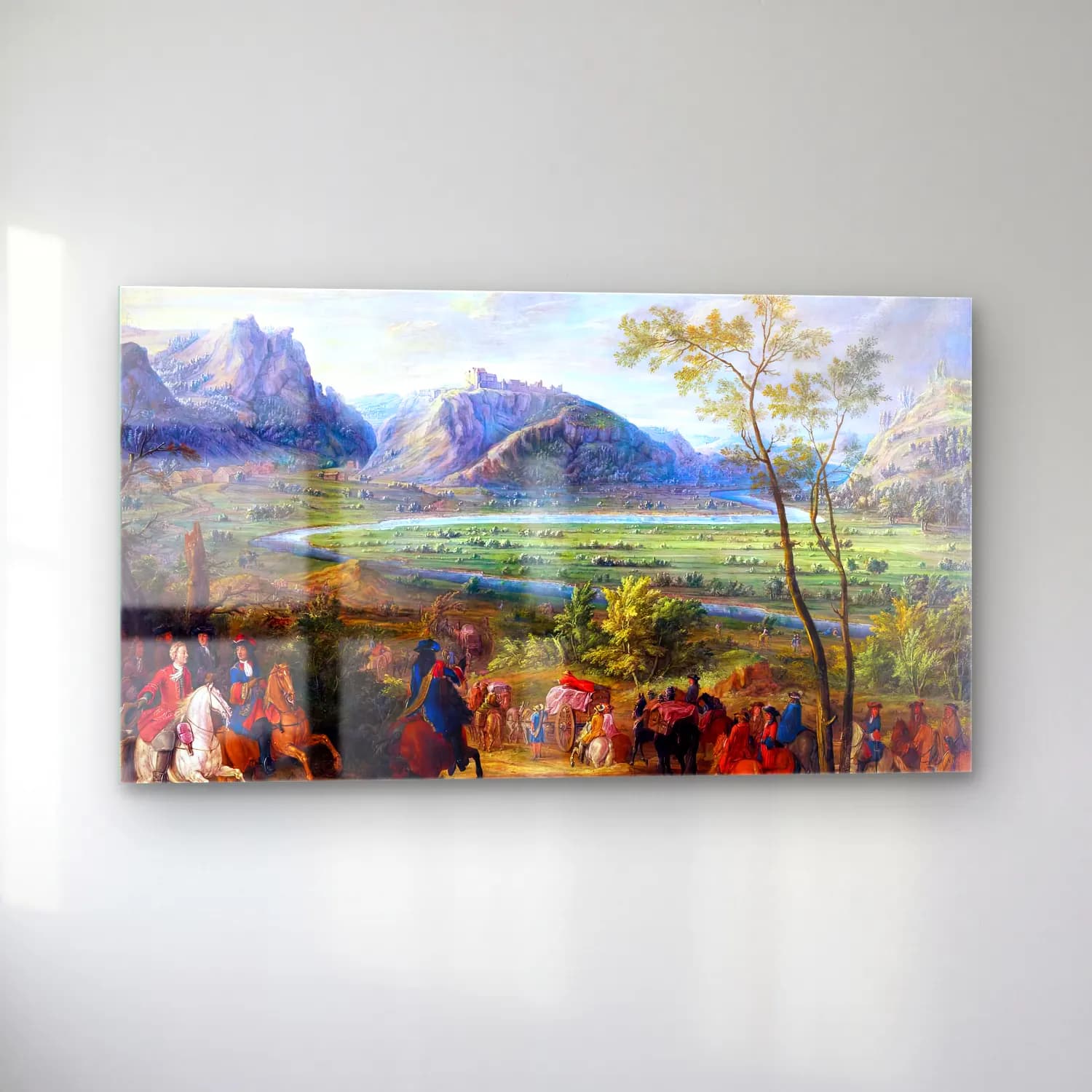 Adam Frans van der Meulen – The Taking of the Château de Joux cam tablo — sol açıdan görünüm