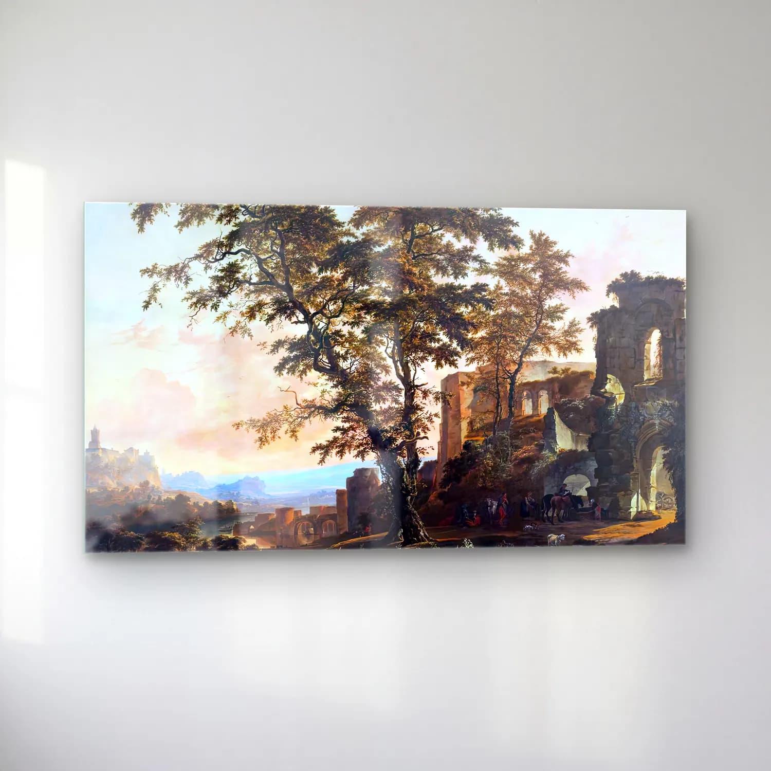 Hendrik van Minderhout – Extensive Rhenish Landscape cam tablo — sol açıdan görünüm