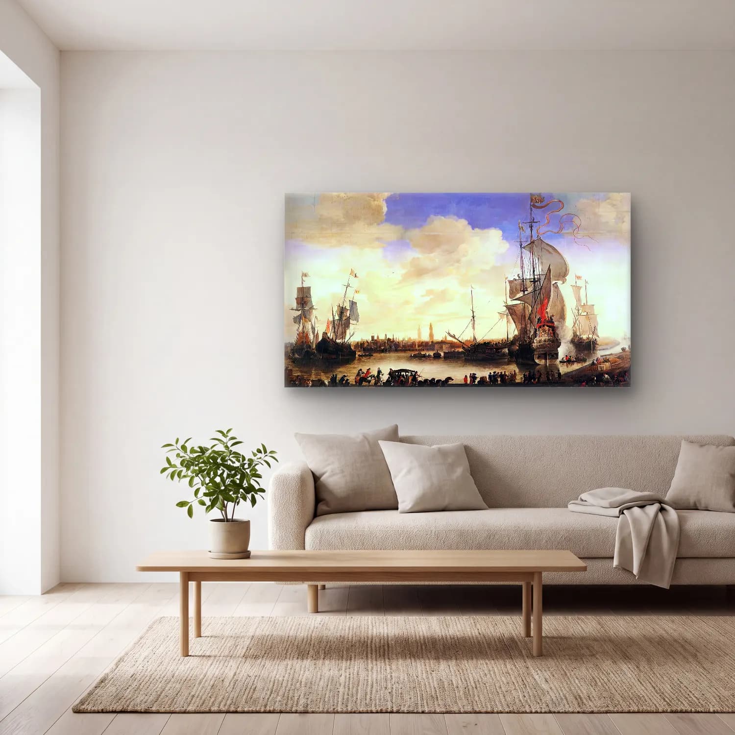 Hendrik van Minderhout – The Handelskom at Bruges cam tablo — açık renk salonda