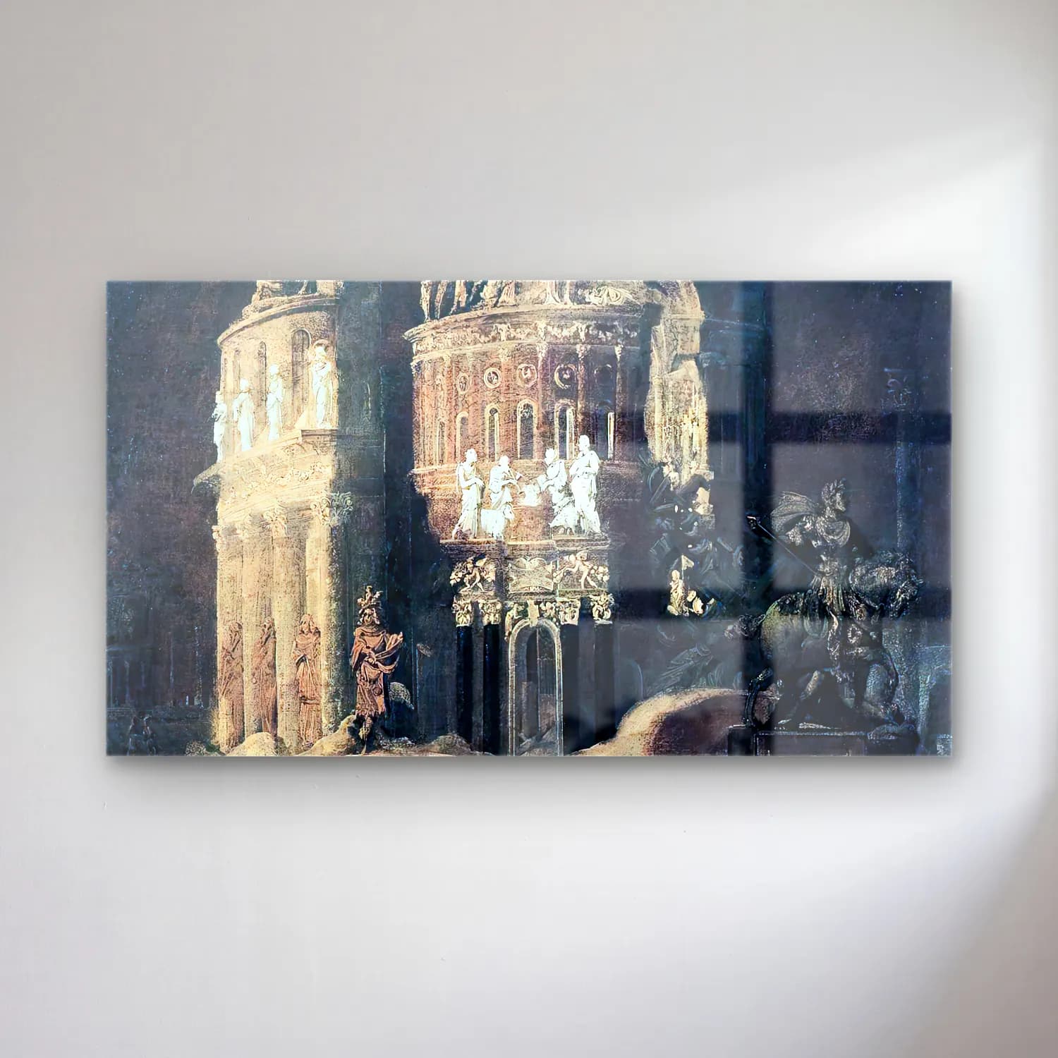 François de Nomé – Landscape with Roman Ruins cam tablo — François de Nomé – Landscape with Roman Ruins — vintage mitolojik sahne