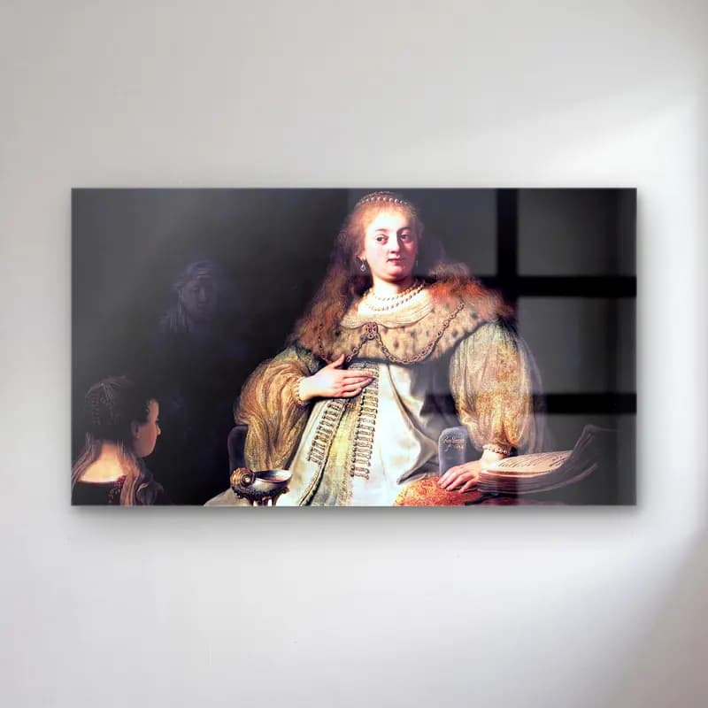 Rembrandt Harmenszoon van Rijn – Artemisia cam tablo — Rembrandt Harmenszoon van Rijn – Artemisia — yağlı boya kadın portresi