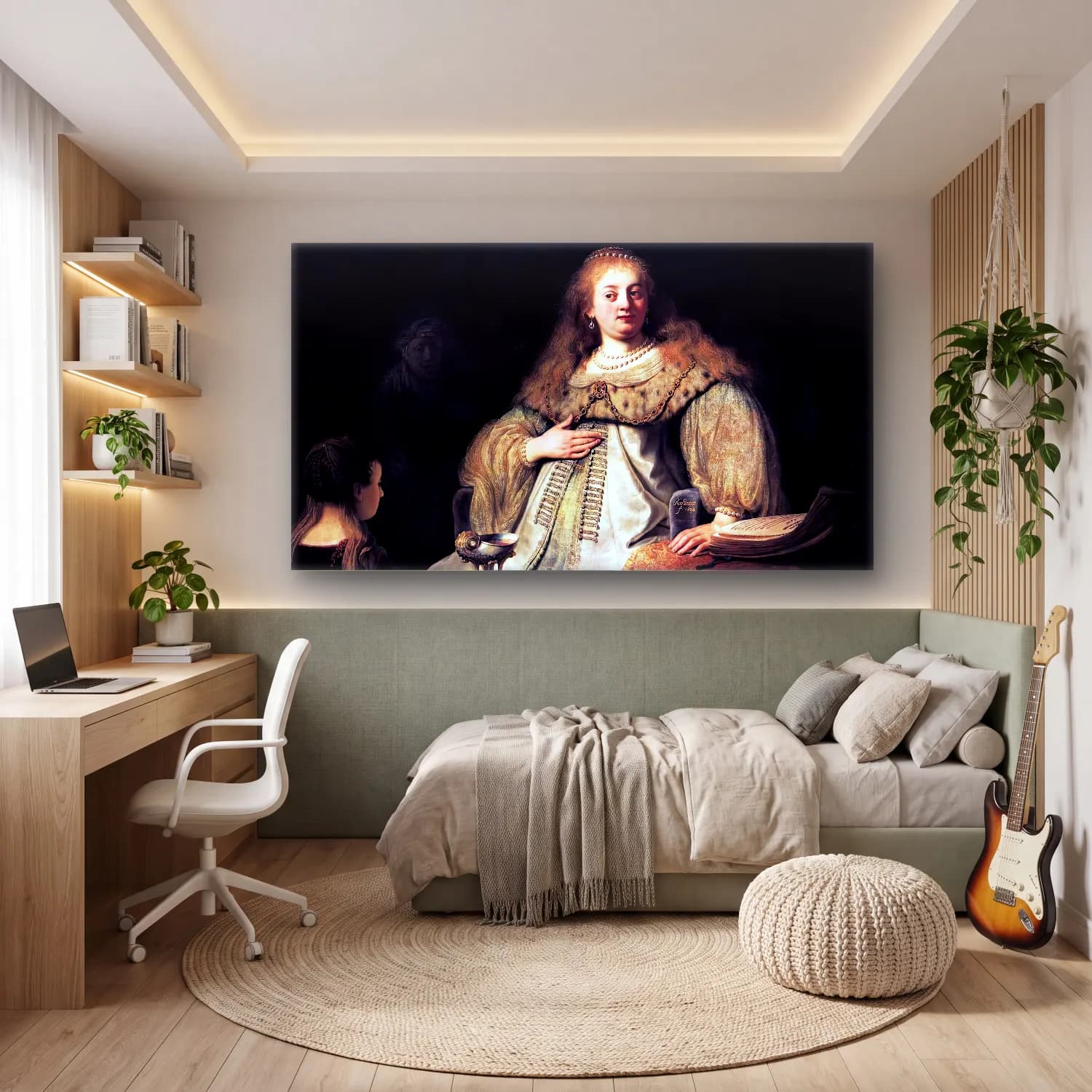 Rembrandt Harmenszoon van Rijn – Artemisia cam tablo — genç odasında